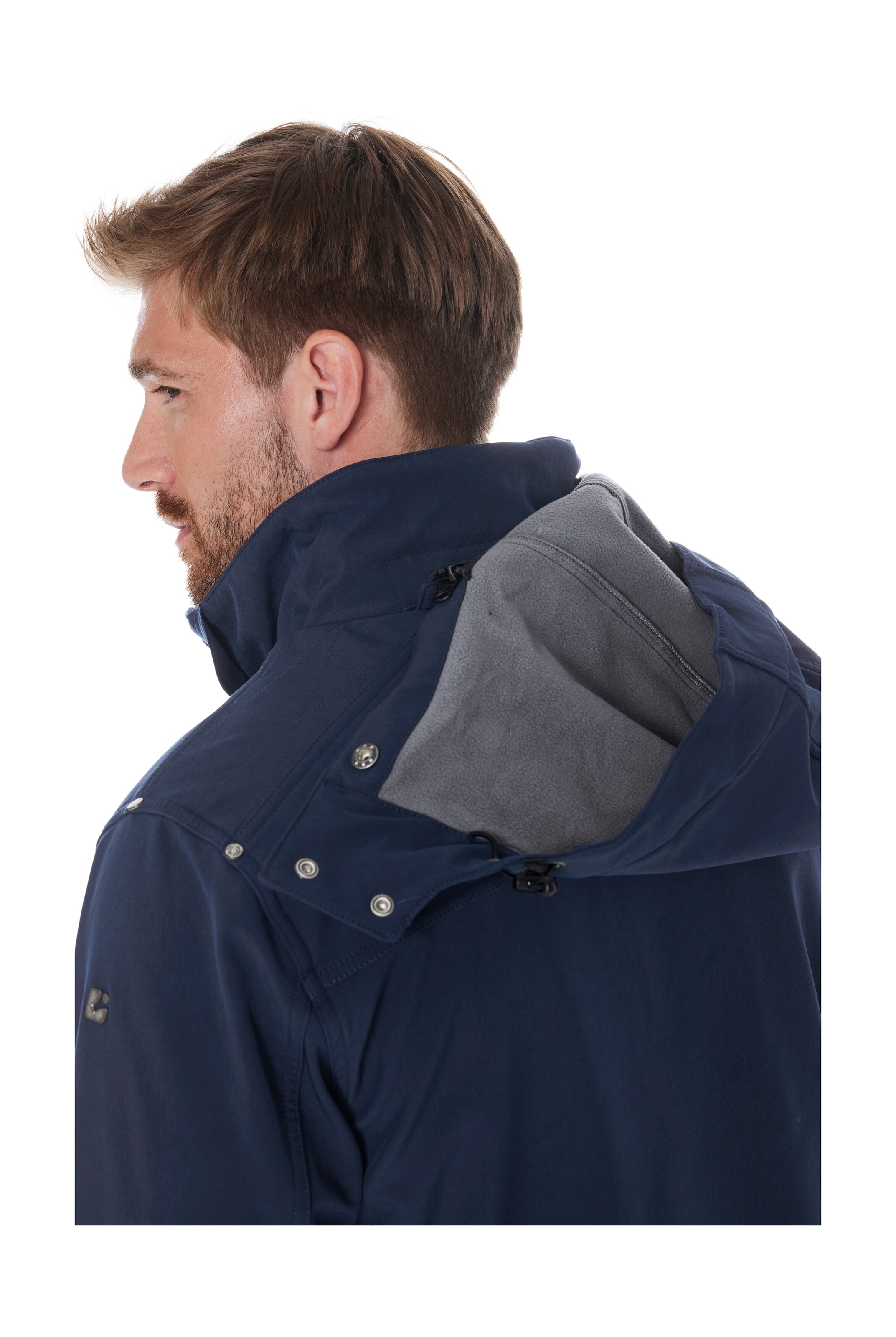 Killtec Softshelljacke »Herren Softshelljacke« Wasserabweisende Softshelljacke mit Fleece, abnehmbarer Kapuze