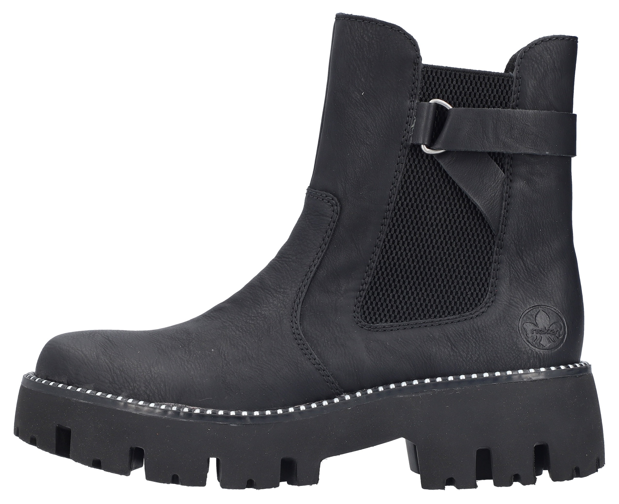 Rieker Chelseaboots, Schlupfboots, Stiefelette, Plateau, mit Innenreißverschluss