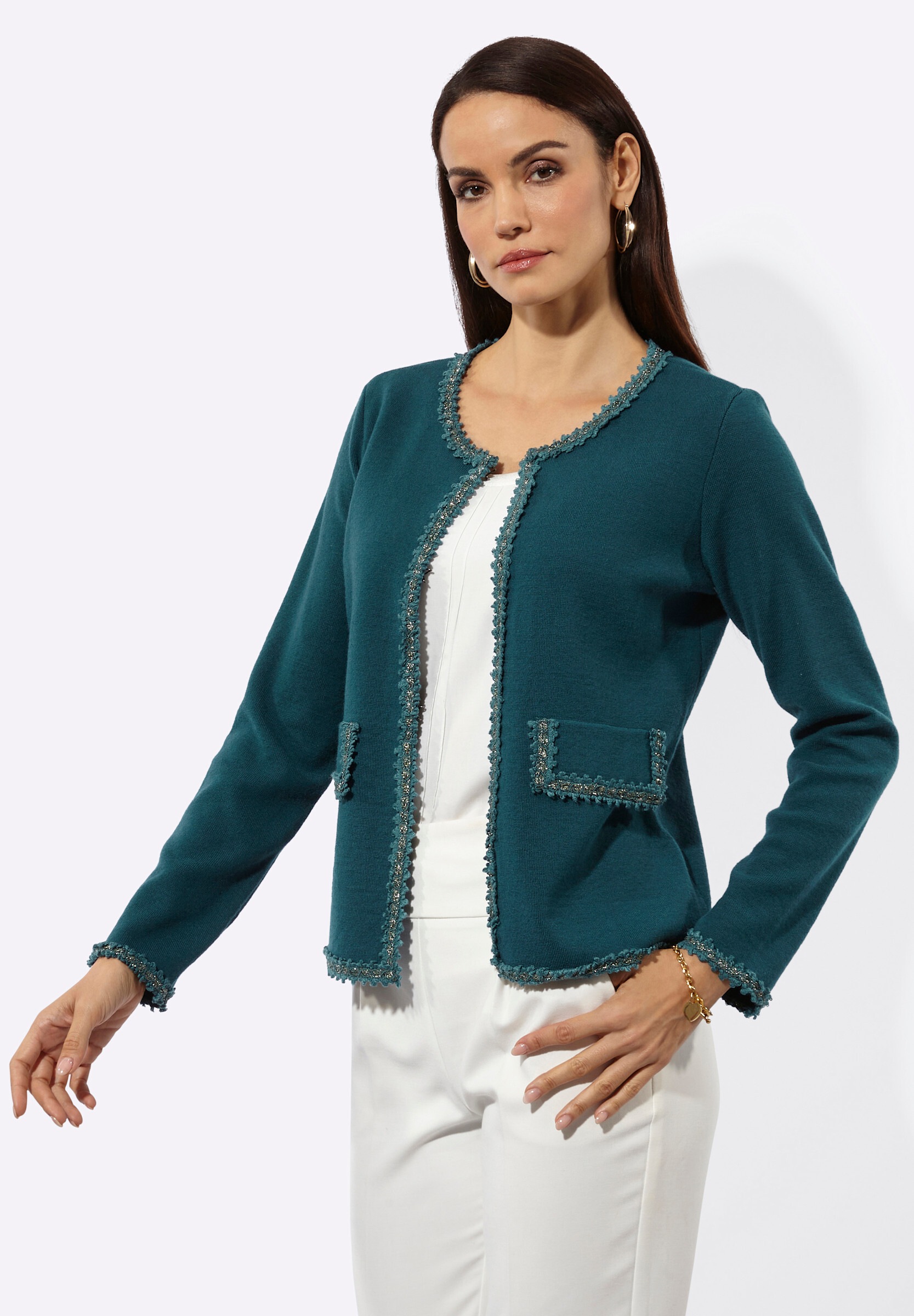 creation L Strickjacke »Strickjacke Strickjacke mit Woll-Anteil«