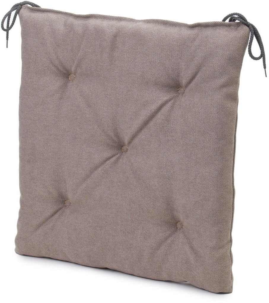 Gözze Sitzauflage »Darco Uni« 1 Stück, Maße: 40 x 40 x 4 cm, mit Füllung, mit Bindebändern