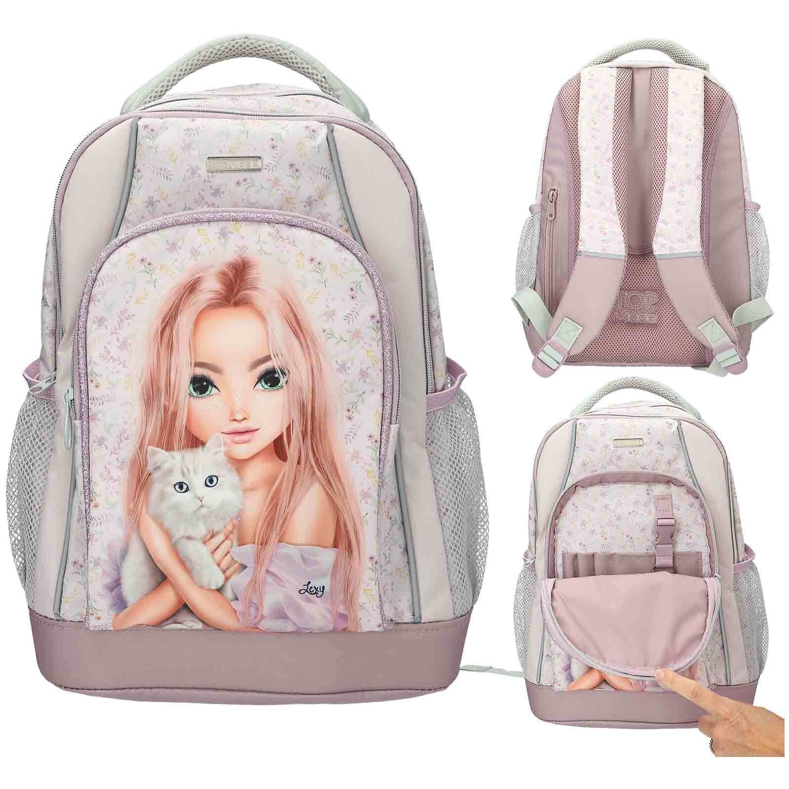 Depesche Rucksack »Schulrucksack BLOOMING KITTY TOPModel 19 x 30 x 40 cm flieder«