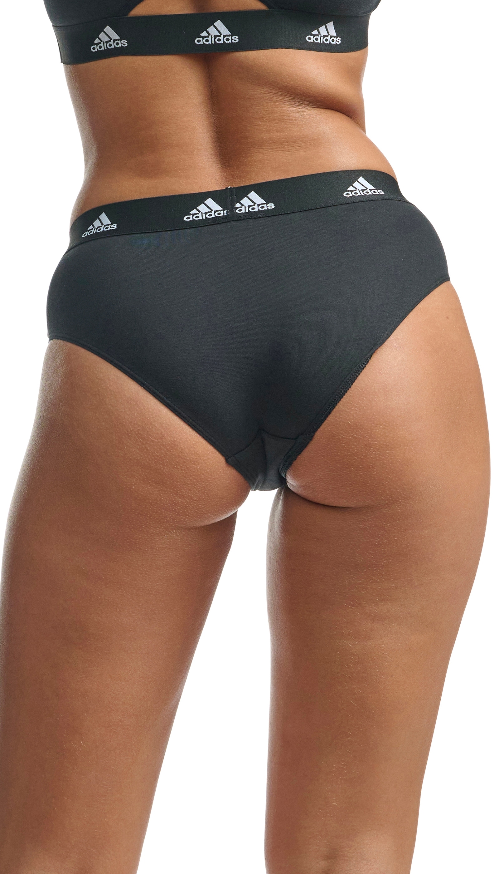 adidas Sportswear Bikinislip »"Sport Active Comfort Cotton"«, (3er Pack), Logo-Web-Bund, elastisches Single Jersey, schnelltrocknend