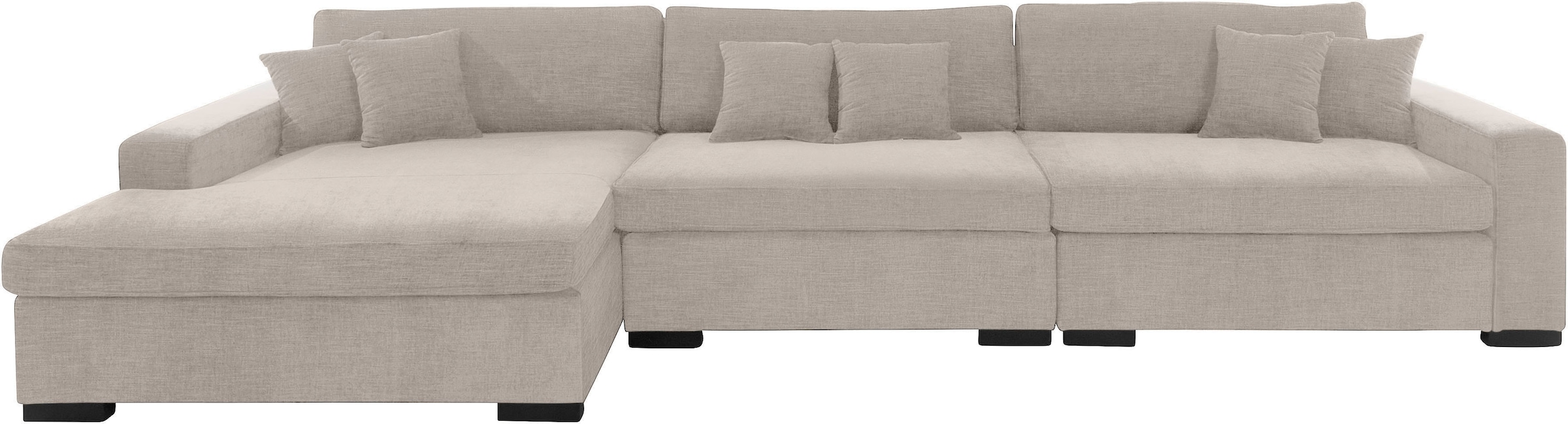 Home affaire Sofa-Eckelement »Skara XXL L-Form«, Lounge-Sofa XXL mit Federkern-Polsterung, in vielen Bezugsvarianten