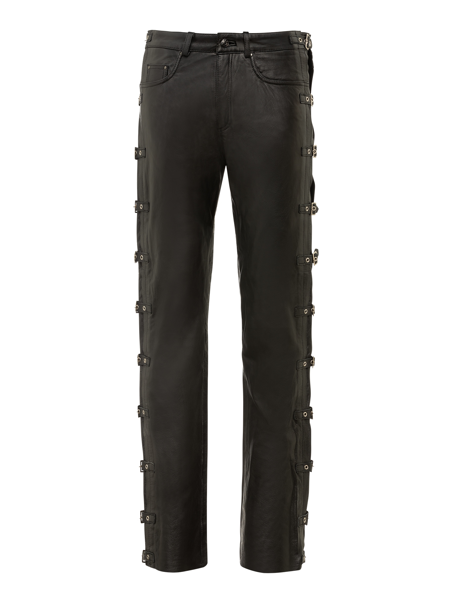 RICANO 5-Pocket-Hose »Lederhose Buckle Schnallenhose«  Handgefertigt aus echtem Leder