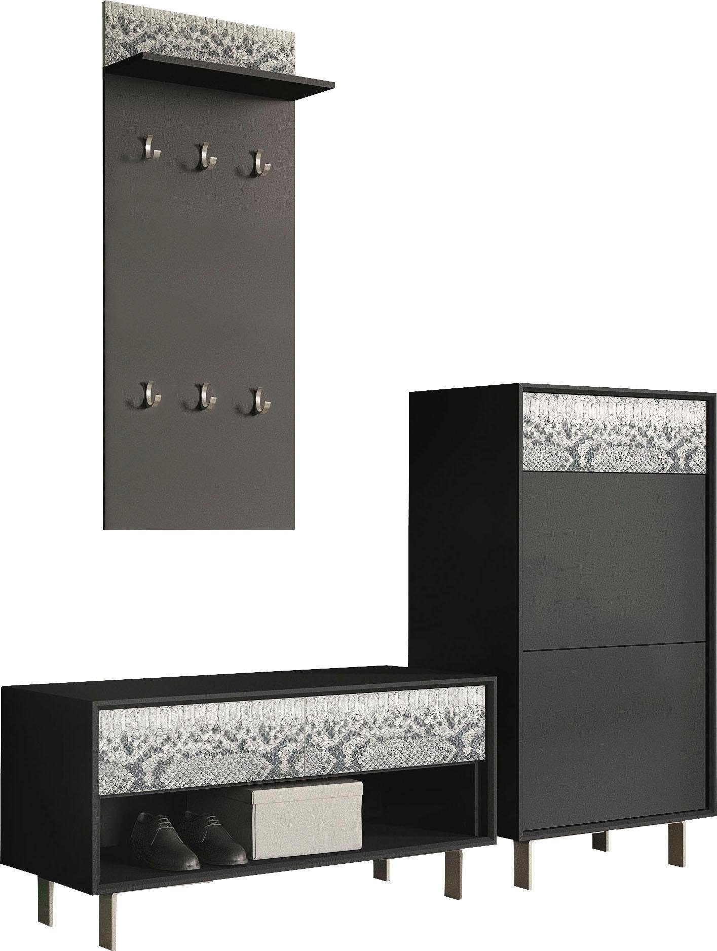 INOSIGN Garderoben-Set »Morin«, (Set, 3 tlg.), mit attraktivem Snake-Print