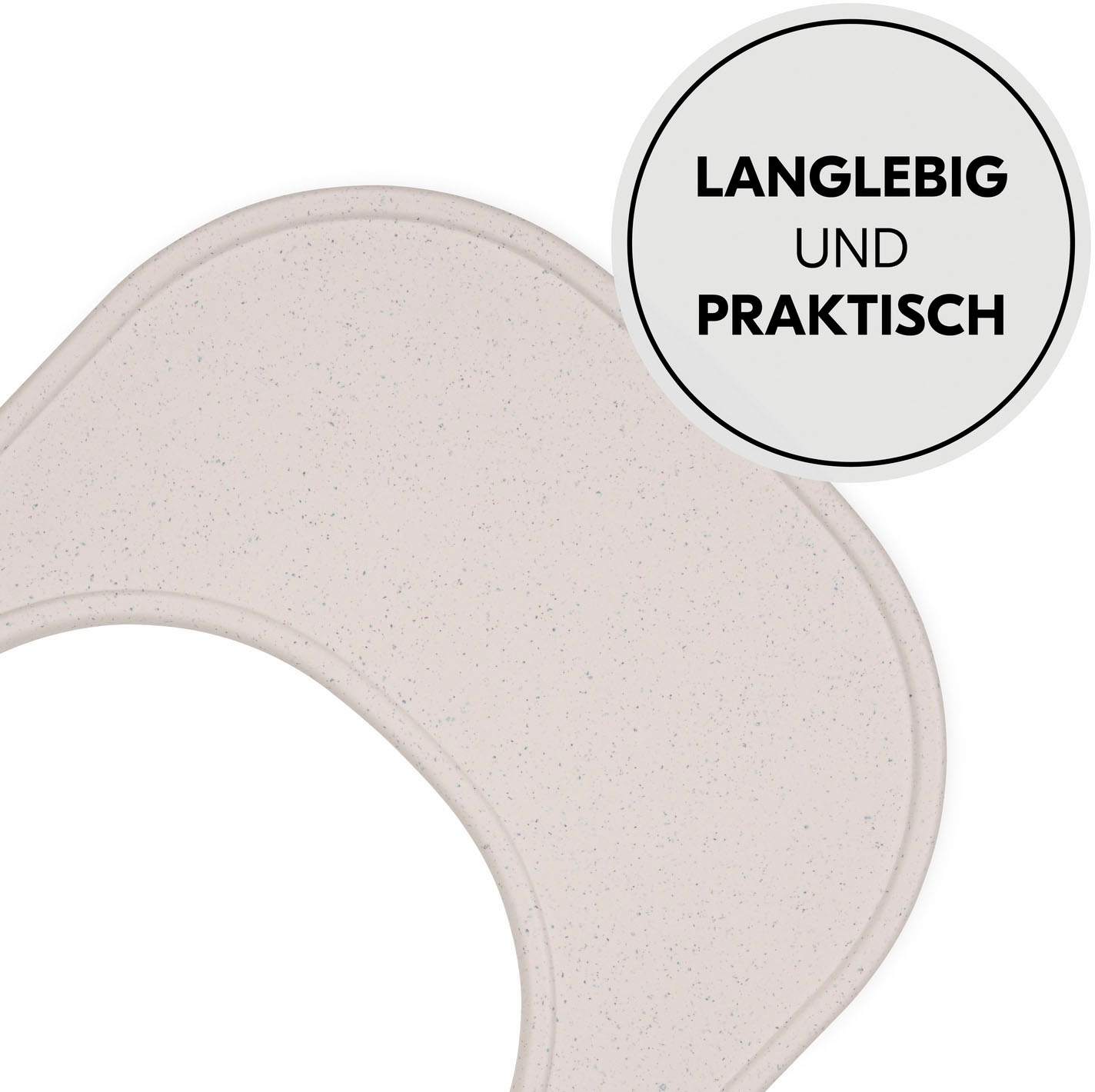 Hauck Hochstuhltablett »Alpha Click Tray, Speckle Beige«, aus recyceltem Material