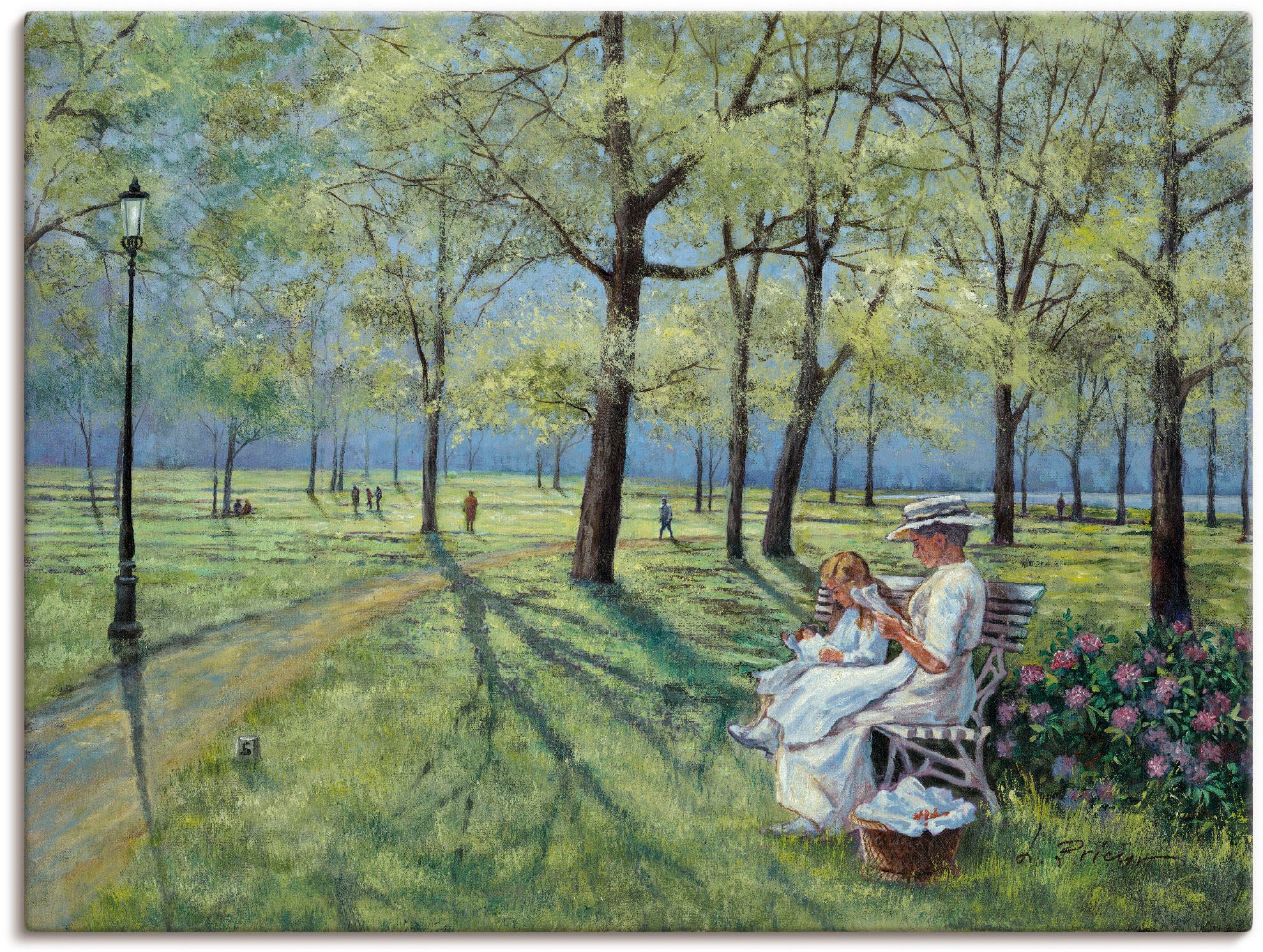 Artland Wandbild »Im Park«, Wiesen & Bäume, (1 St.), in vielen Größen & Produktarten - Alubild / Outdoorbild für den Außenbereich, Leinwandbild, Poster, Wandaufkleber / Wandtattoo auch für Badezimmer geeignet