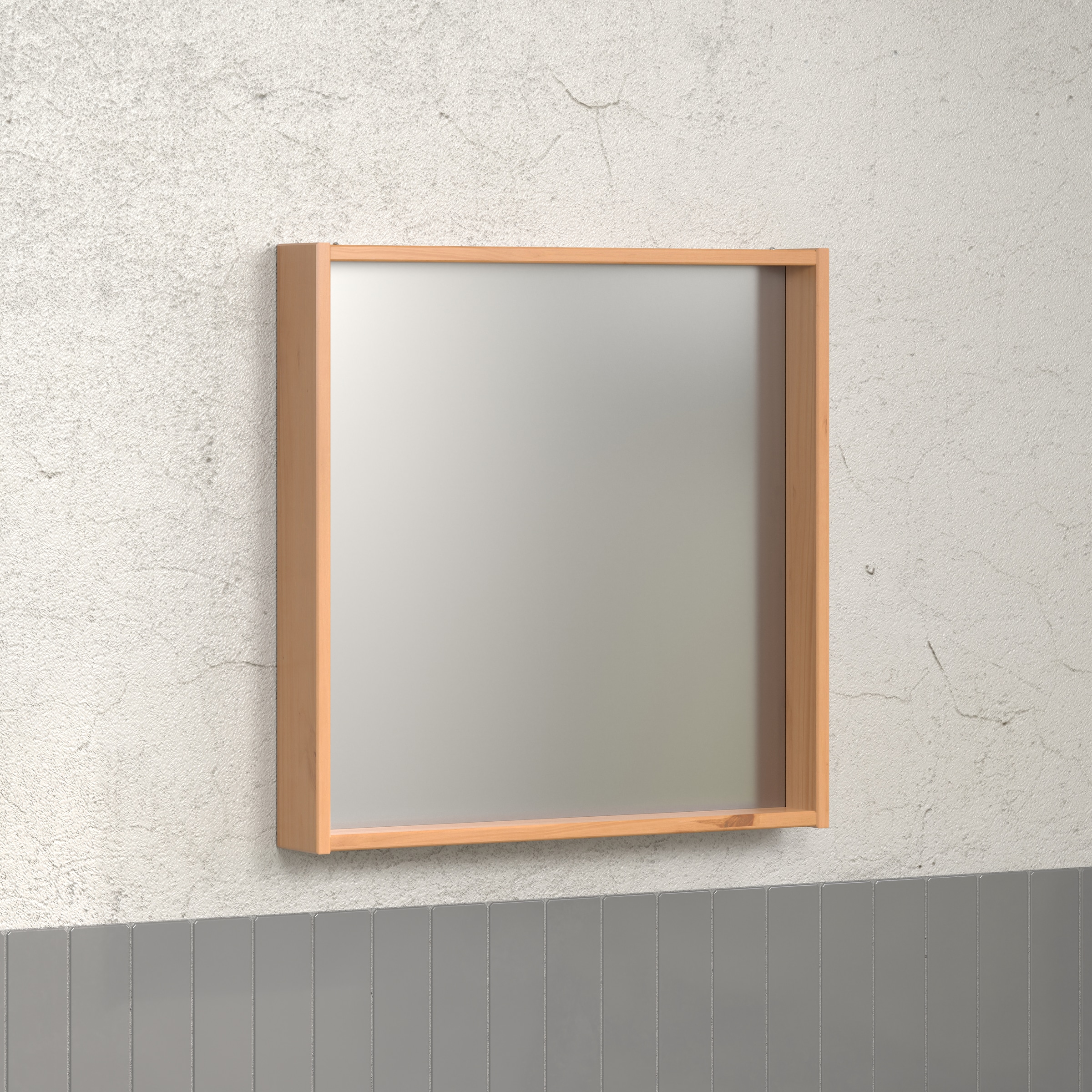 welltime Badspiegel »Kall« Spiegel mit Rahmen aus lackiertem Massivholz - Mit Floatglas