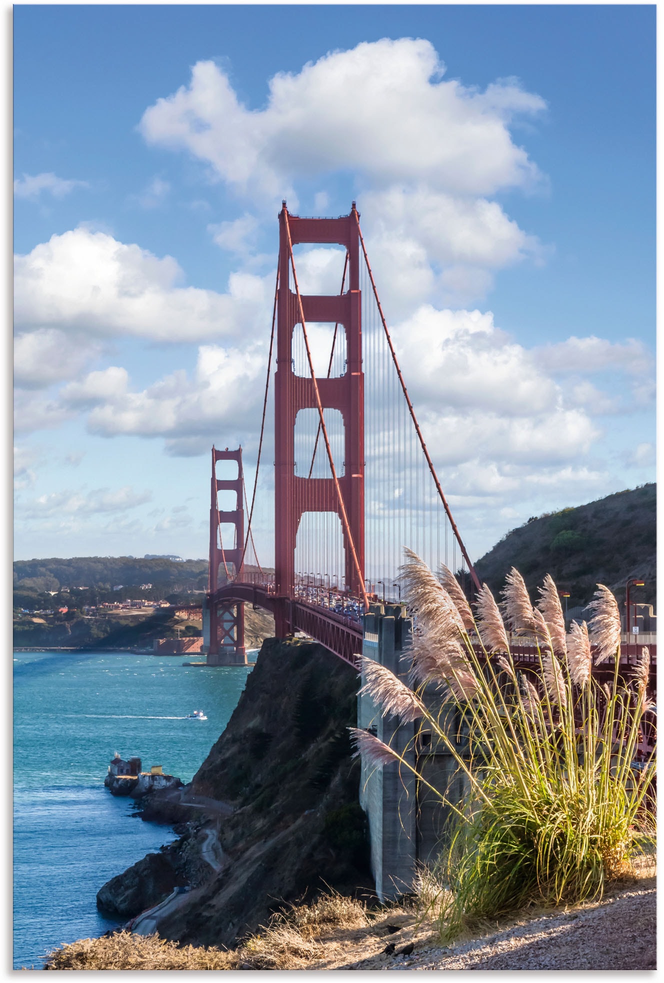 Golden Poster oder bei kaufen San Wandbild Francisco, in als Wandaufkleber Größen FRANCISCO St.), Artland Bridge«, OTTO Leinwandbild, Alubild, »SAN versch. (1 Gate