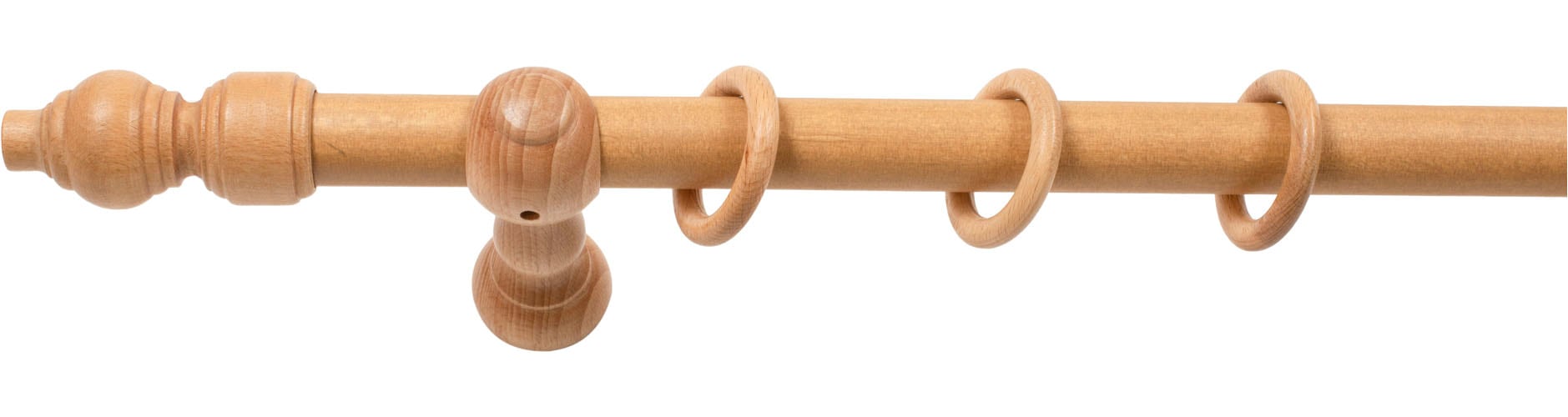 SN DECO GROUP Gardinenstange »Filigrano« 1 läufig-läufig Fixmaß 28 mm, Holz, verschiedene Längen und Farben, Komplettset