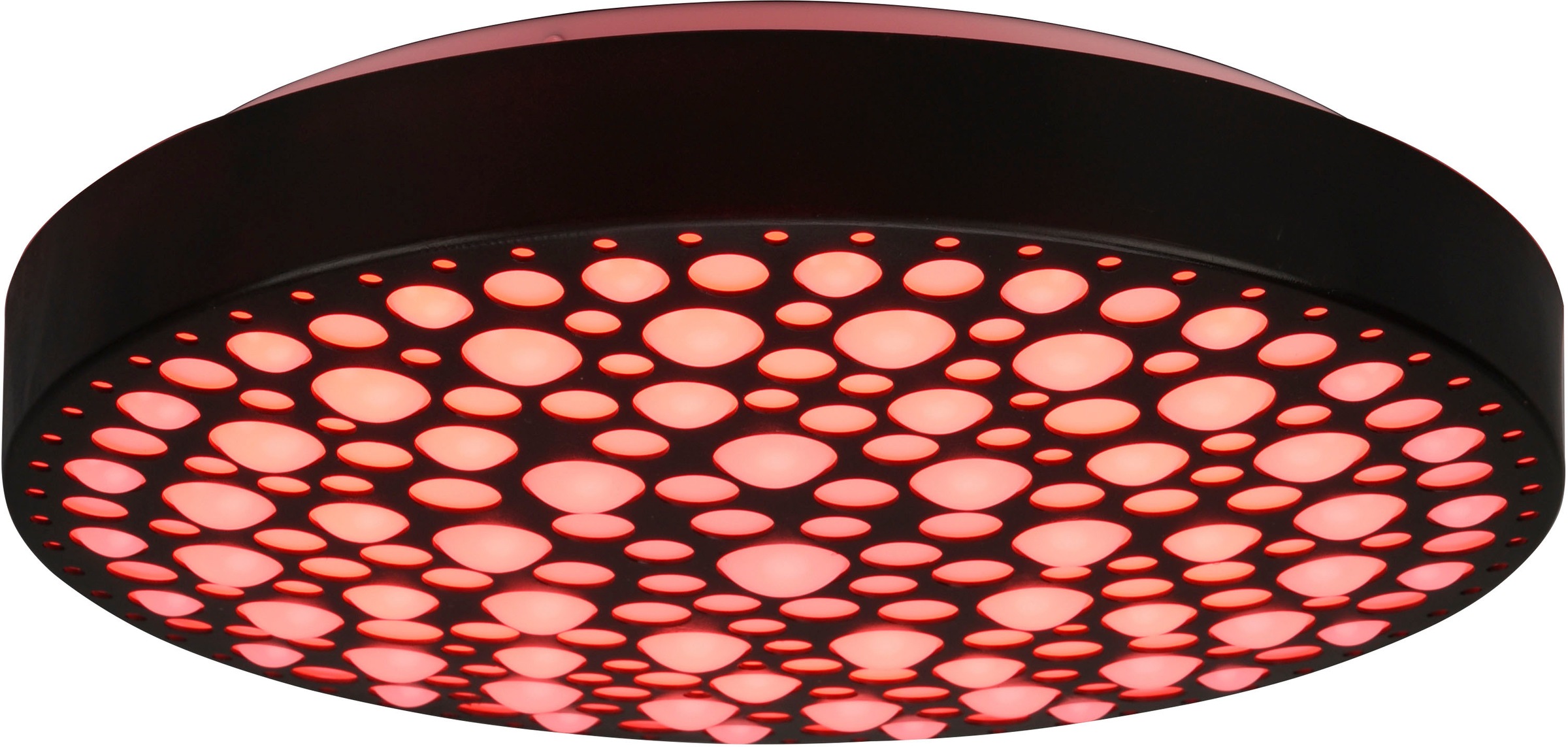 REALITY Leuchten LED Deckenleuchte »Chizu«, 1 flammig, Leuchtmittel LED-Board | LED fest integriert, Regenbogen RGB-Wechsel, dimmbar per Fernbedienung, Memory, Nachtlicht