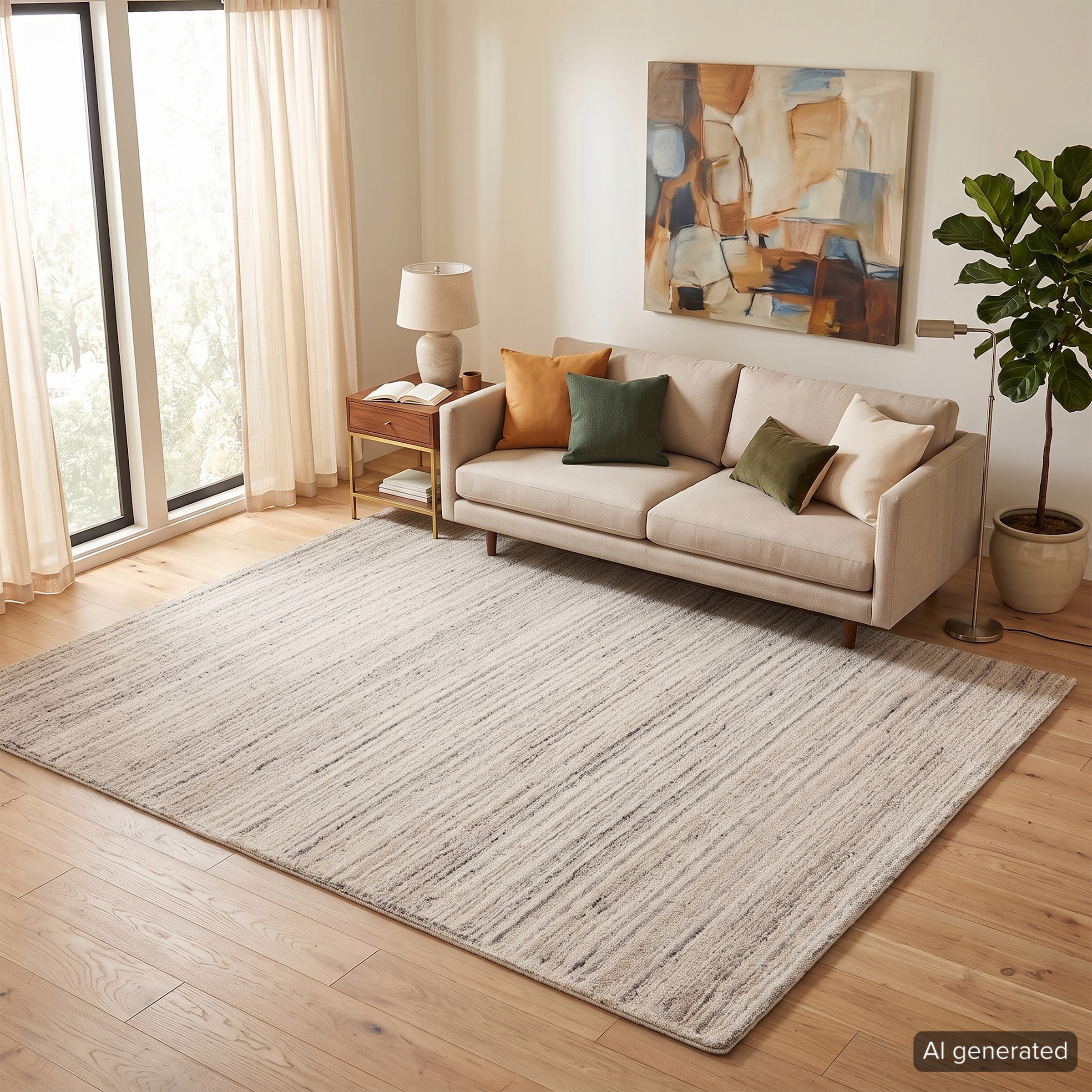 THEKO Wollteppich »Janne, Berber Teppich,  Wolle, meliert, handgearbeitet« rechteckig 20 mm Höhe handgetuftet, Wohnzimmer, Schlafzimmer, Esszimmer