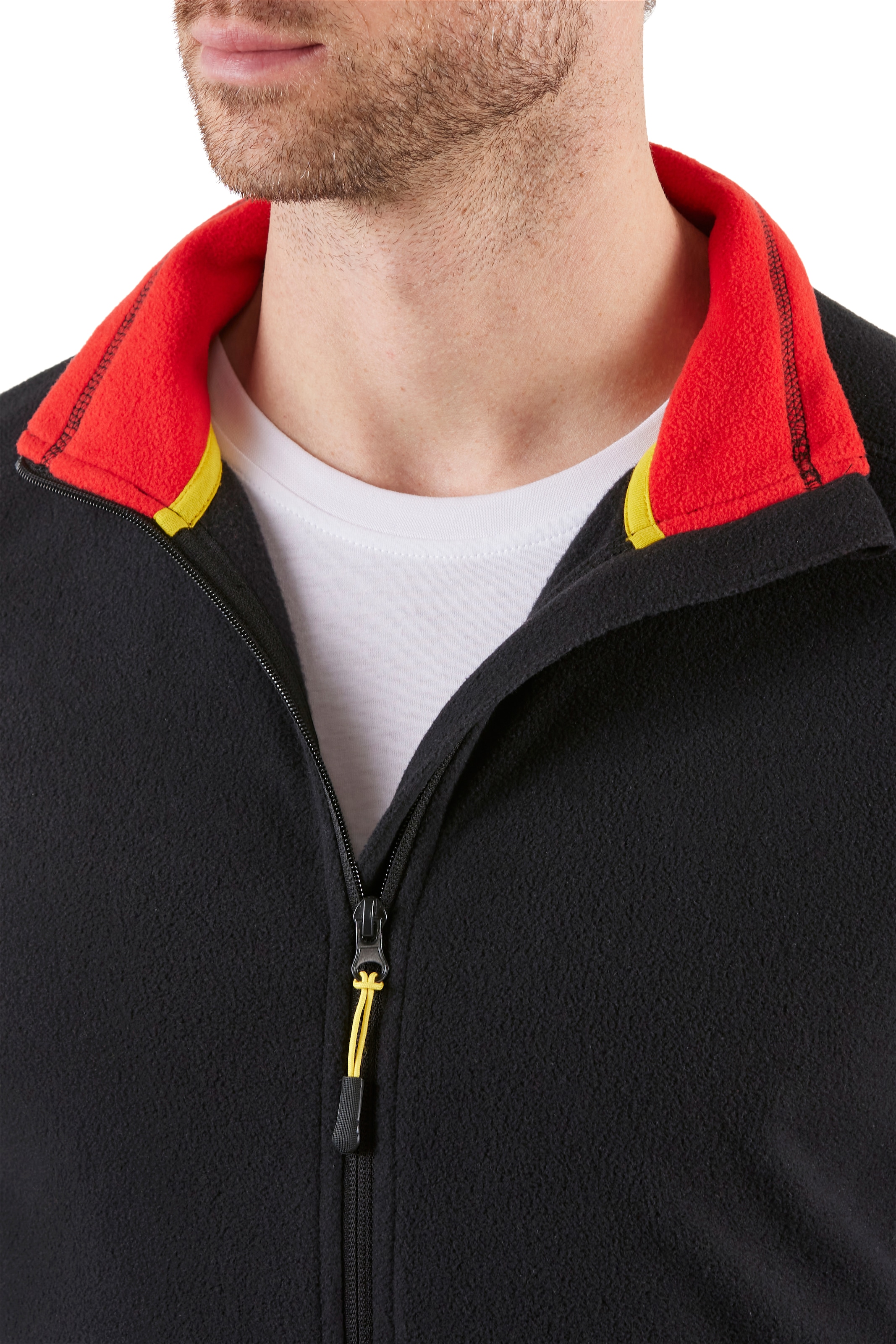 Northern Country Fleecejacke, perfekt zum Arbeiten, hoher Kragen, Bartschutz, 2 Vordertaschen