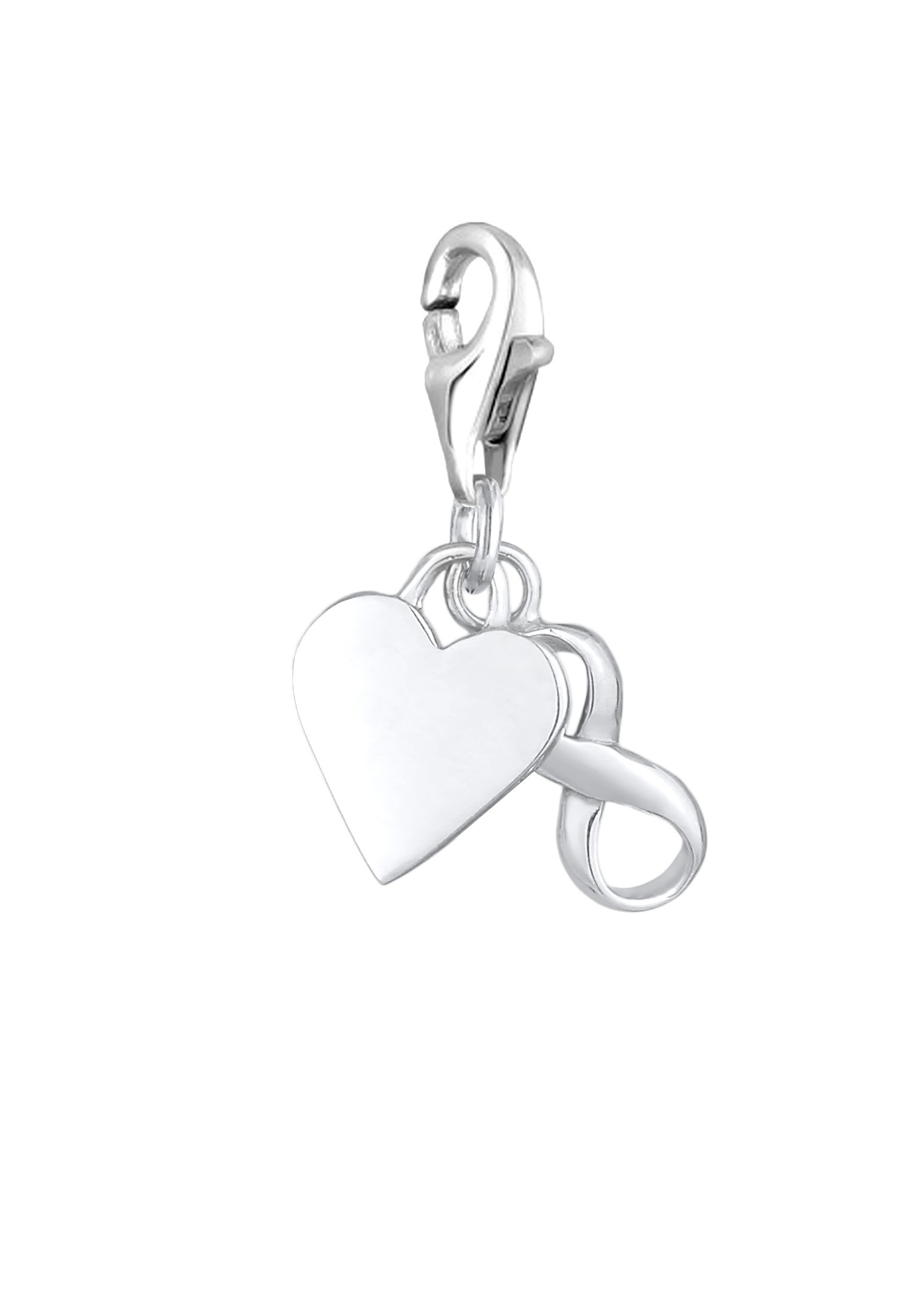 Nenalina Charm-Einhänger »Charm Herz Infinity Symbol Anhänger Basic 925er Silber«