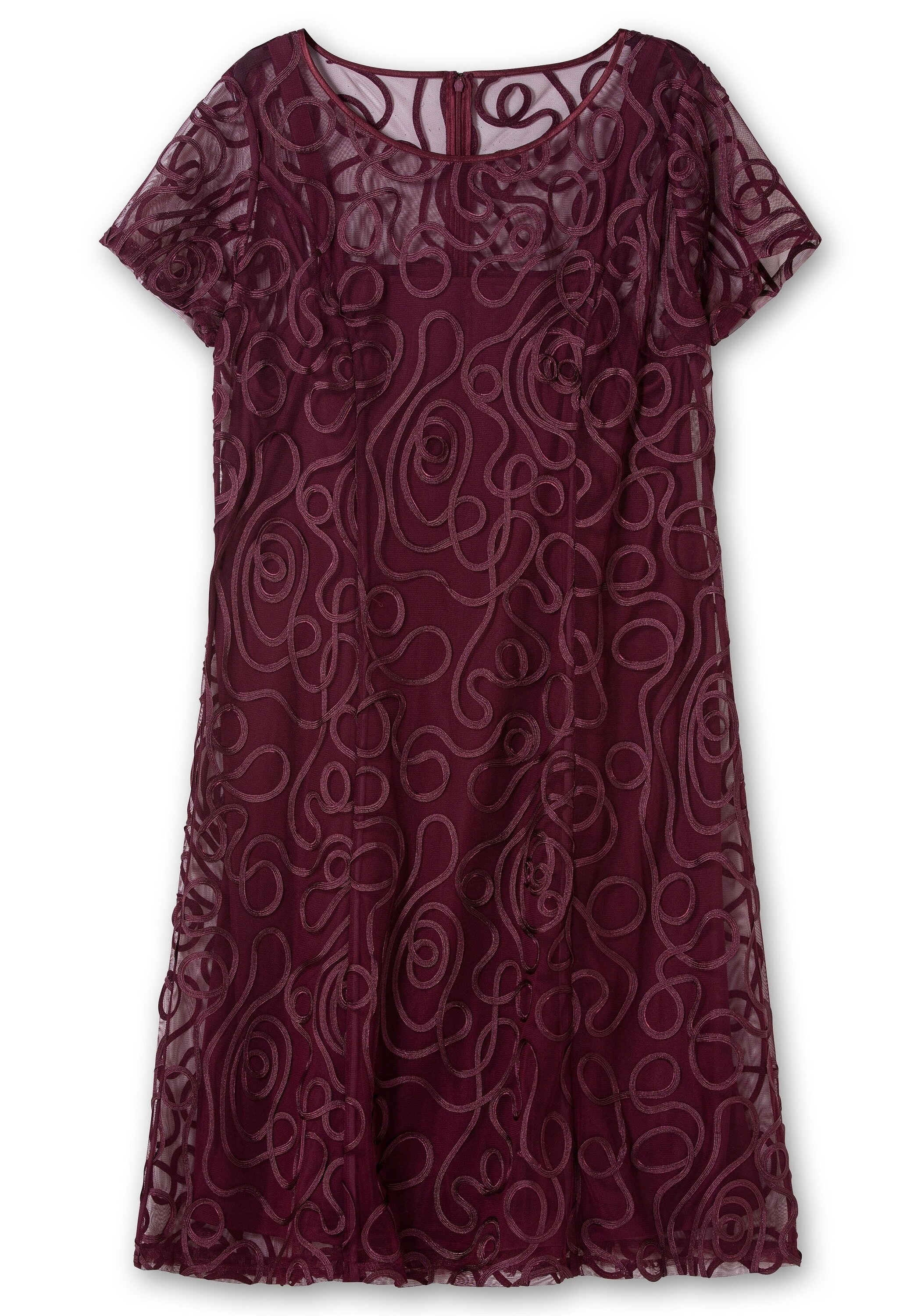 Sheego Spitzenkleid »Spitzenkleid in leicht ausgestellter Passform«
