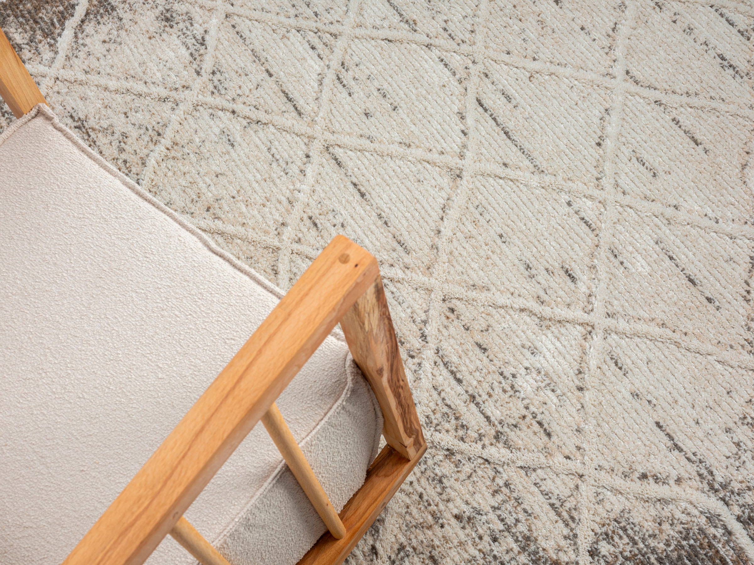 Myflair Möbel & Accessoires Teppich »Enya 1, LAGERRÄUMUNG!« rechteckig 15 mm Höhe Shaggy im Skandi Look, Hoch-Tief Effekt, leicht glänzend