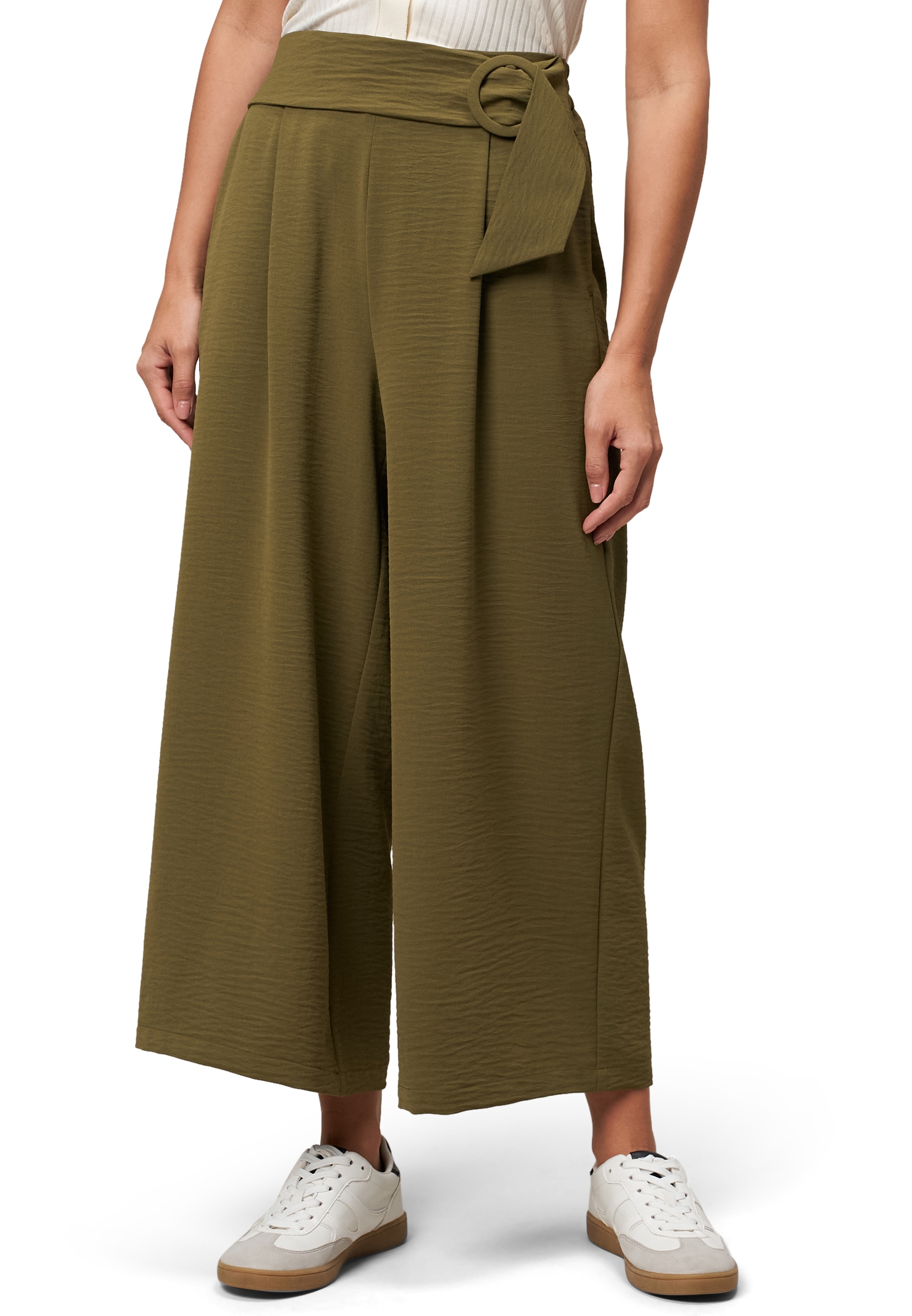 Zero Stoffhose »Hose mit weitem Bein und Gürtel 26 Inch«