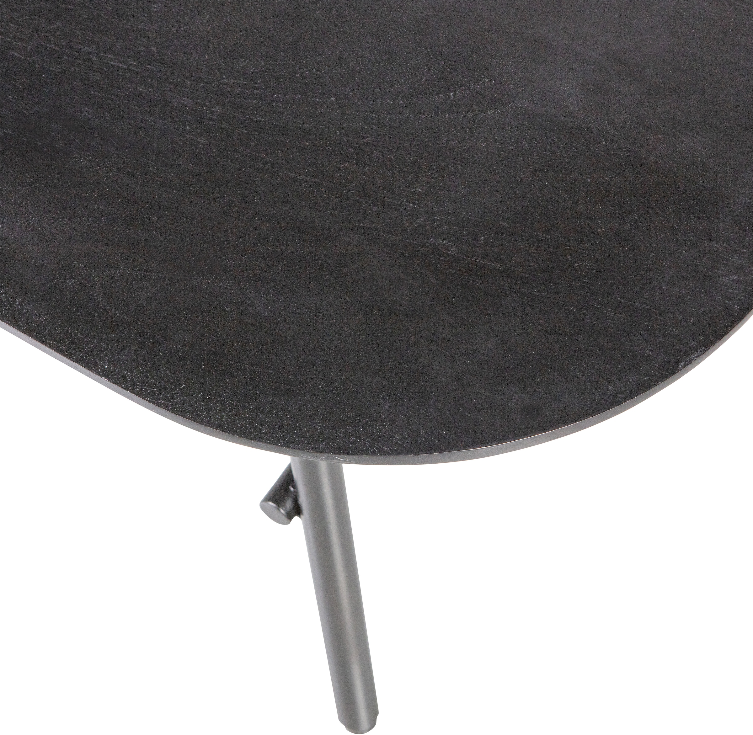 WOOOD Couchtisch »Elegance mit Massivmangoholz und Metallgestell B 100 x T 60 x H 43 cm« Tischblattdicke 3 cm, Querstange zur Verstärkung, Metallgestell Ø 3 cm