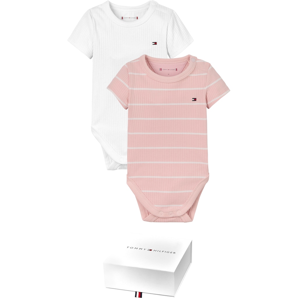 Tommy Hilfiger Kurzarmbody »BABY RIB BODY 2 PACK GIFTBOX«, (Packung, 2 tlg., 2er-Pack)