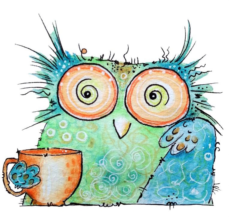 Wall-Art Wandtattoo »Vogel Kaffee Eule Coffee Owl«, (1 St.), selbstklebend, entfernbar