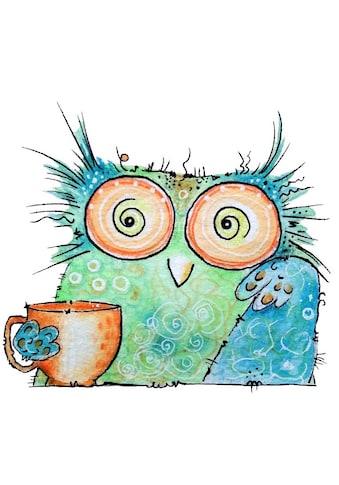 Wandtattoo »Vogel Kaffee Eule Coffee Owl«, (1 St.)