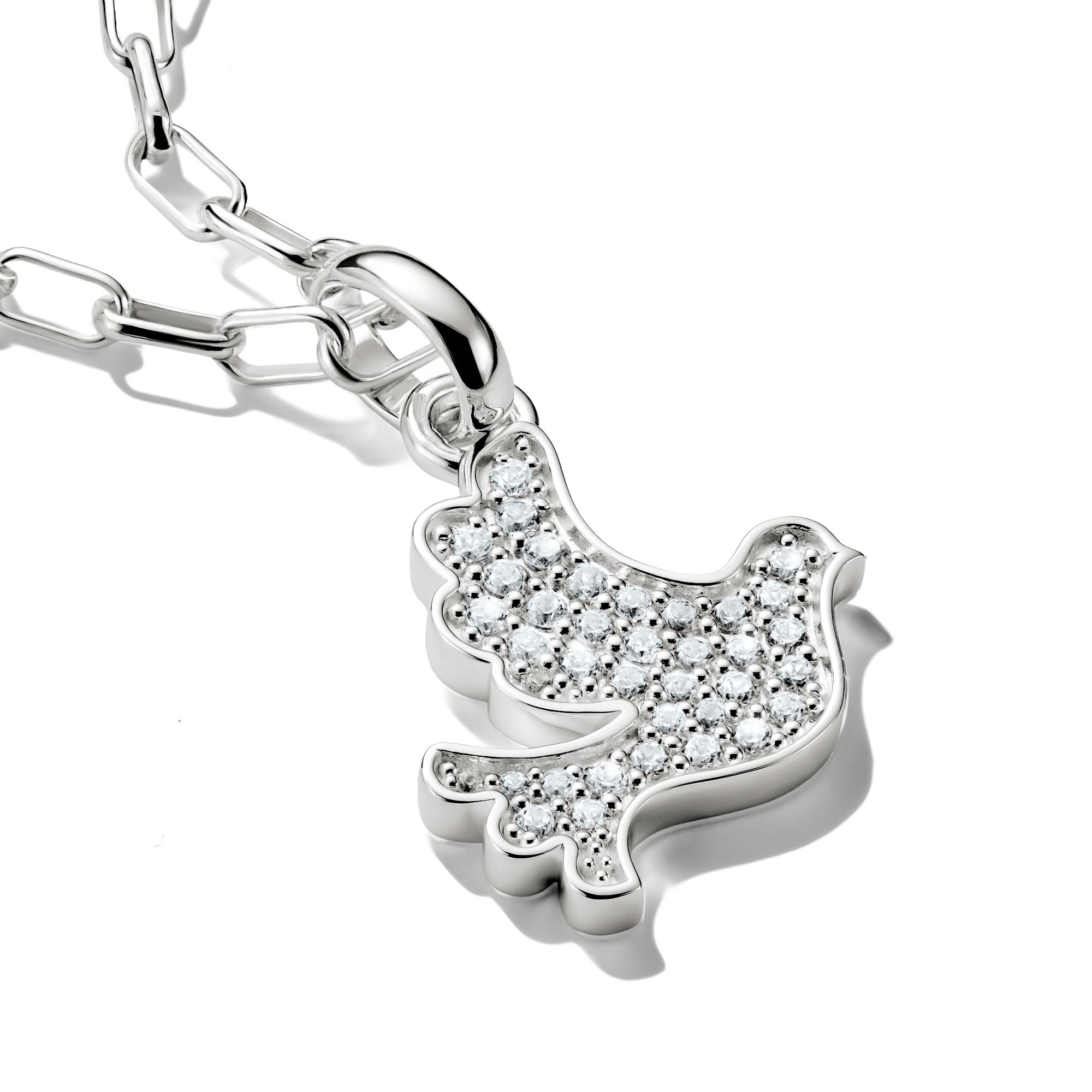 THOMAS SABO Charm-Einhänger »Charm Friedenstaube - Connect« mit Zirkonia (synth.)
