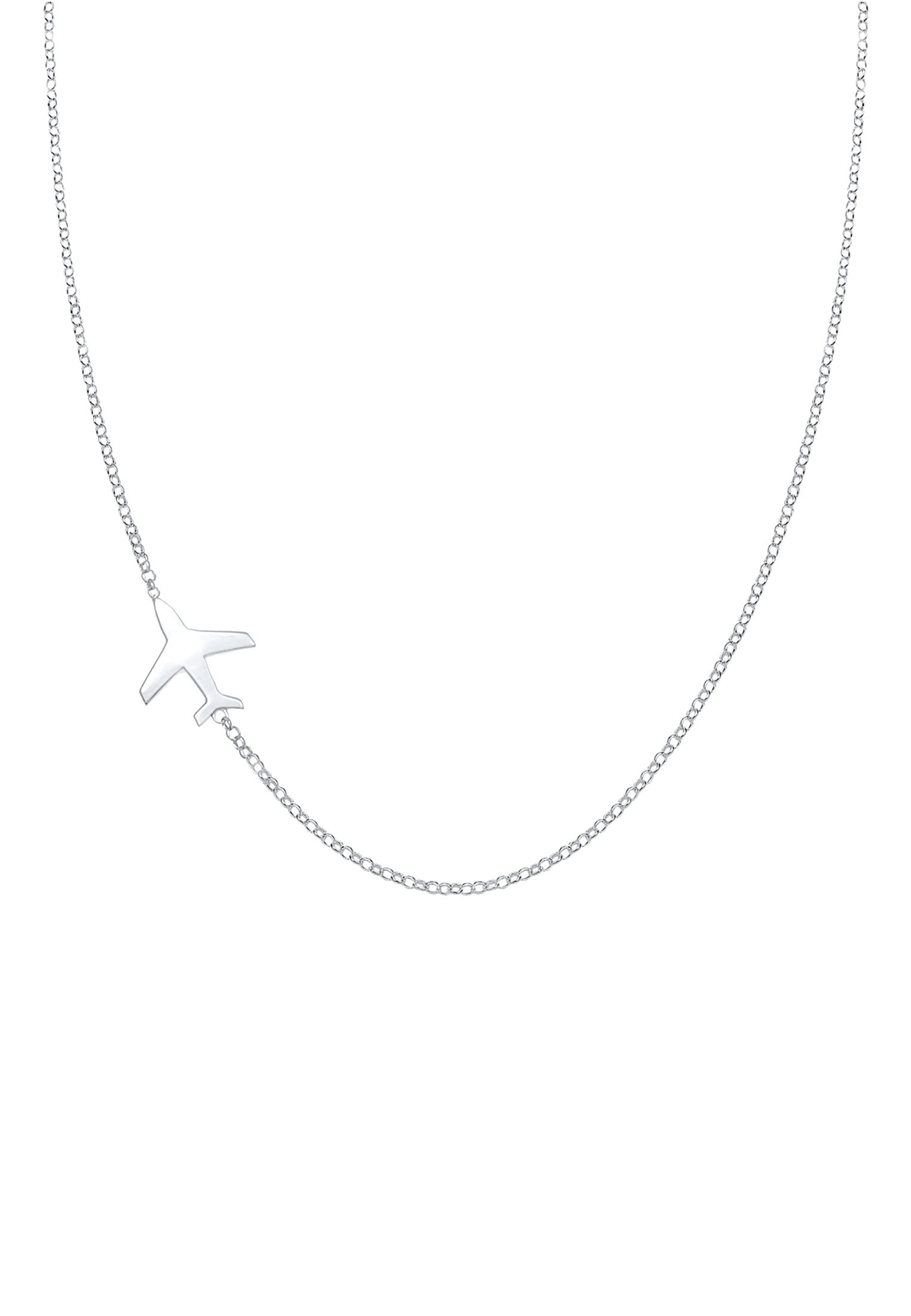 Elli Kette mit Anhänger »Halskette Flugzeug Reise Travel Erbskette Trend 925 Silber«