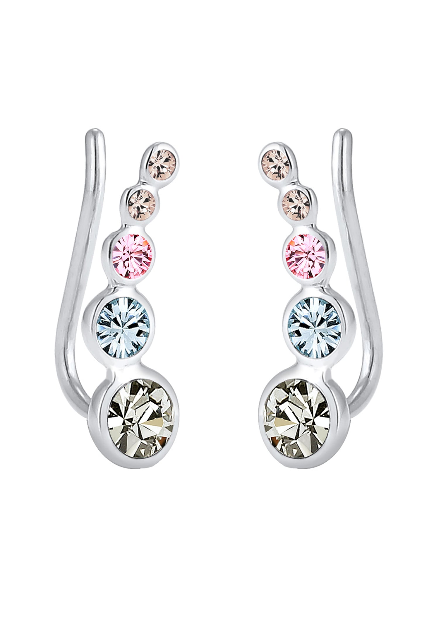 Elli Paar Ohrstecker »Ohrringe Ohrklemme Earclimber, mit Kristallen von Swarovski®«