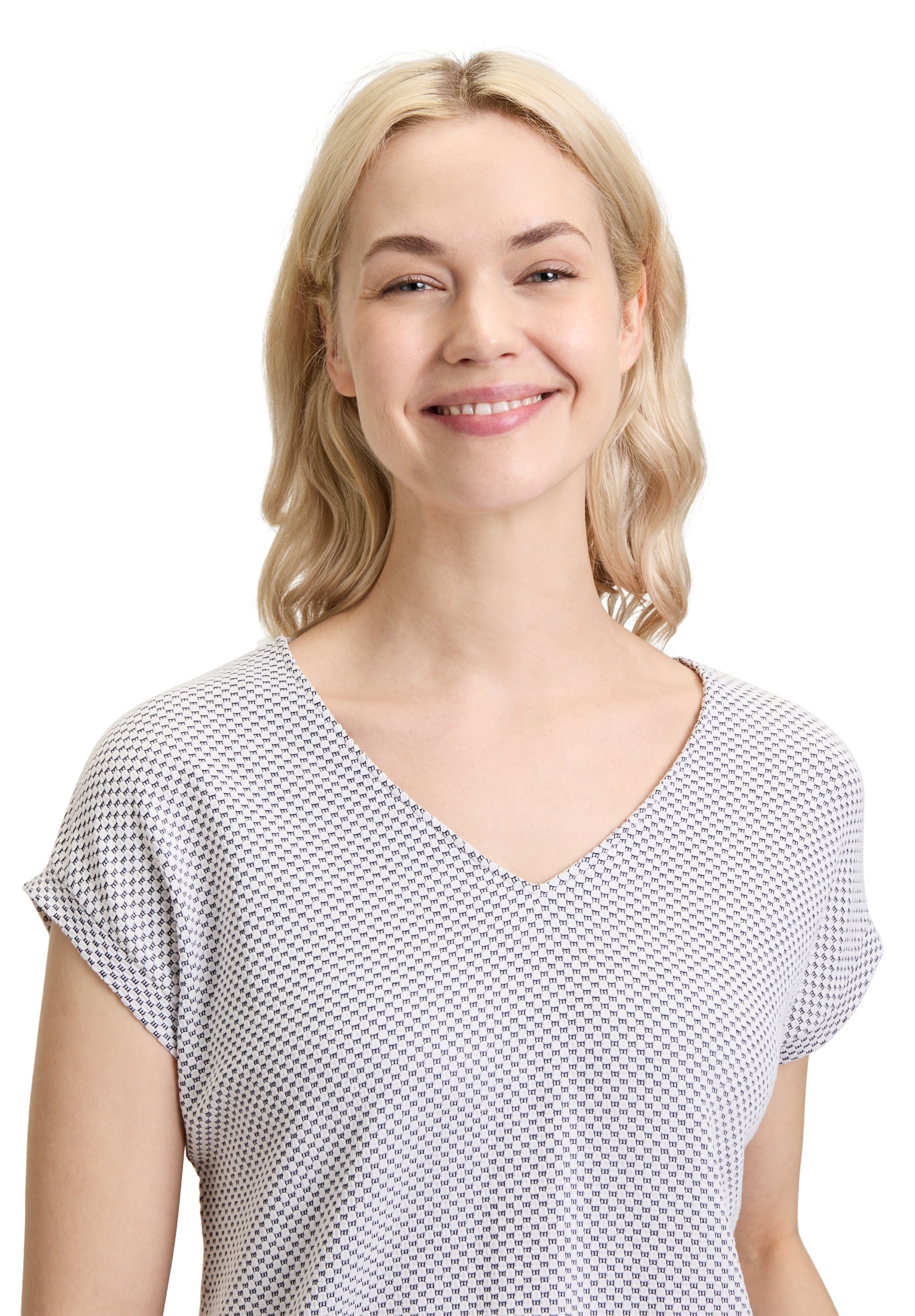 Betty&Co Kurzarmshirt »Strukturshirt mit Gummizug«