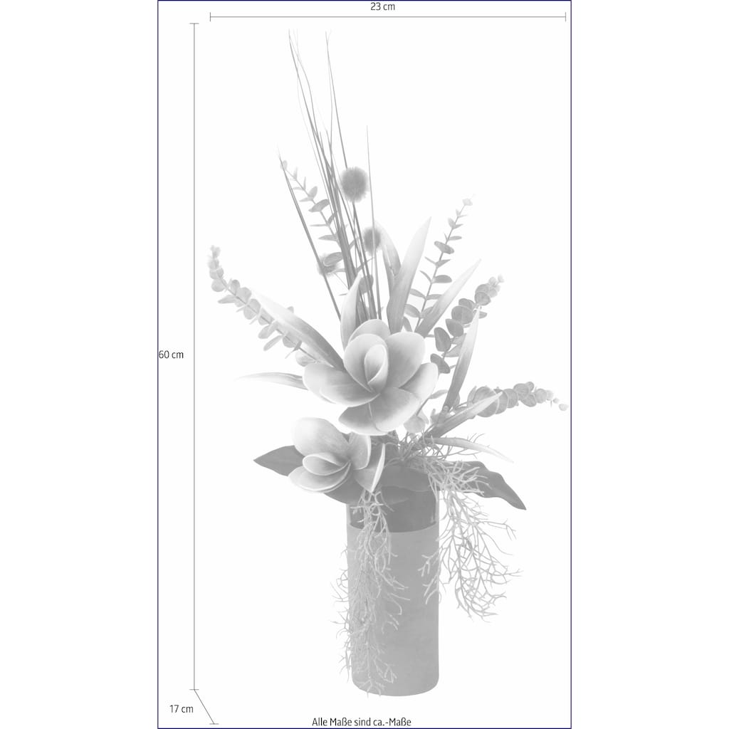 I.GE.A. Kunstpflanze »Arrangement Soft-Magnolie in Vase«