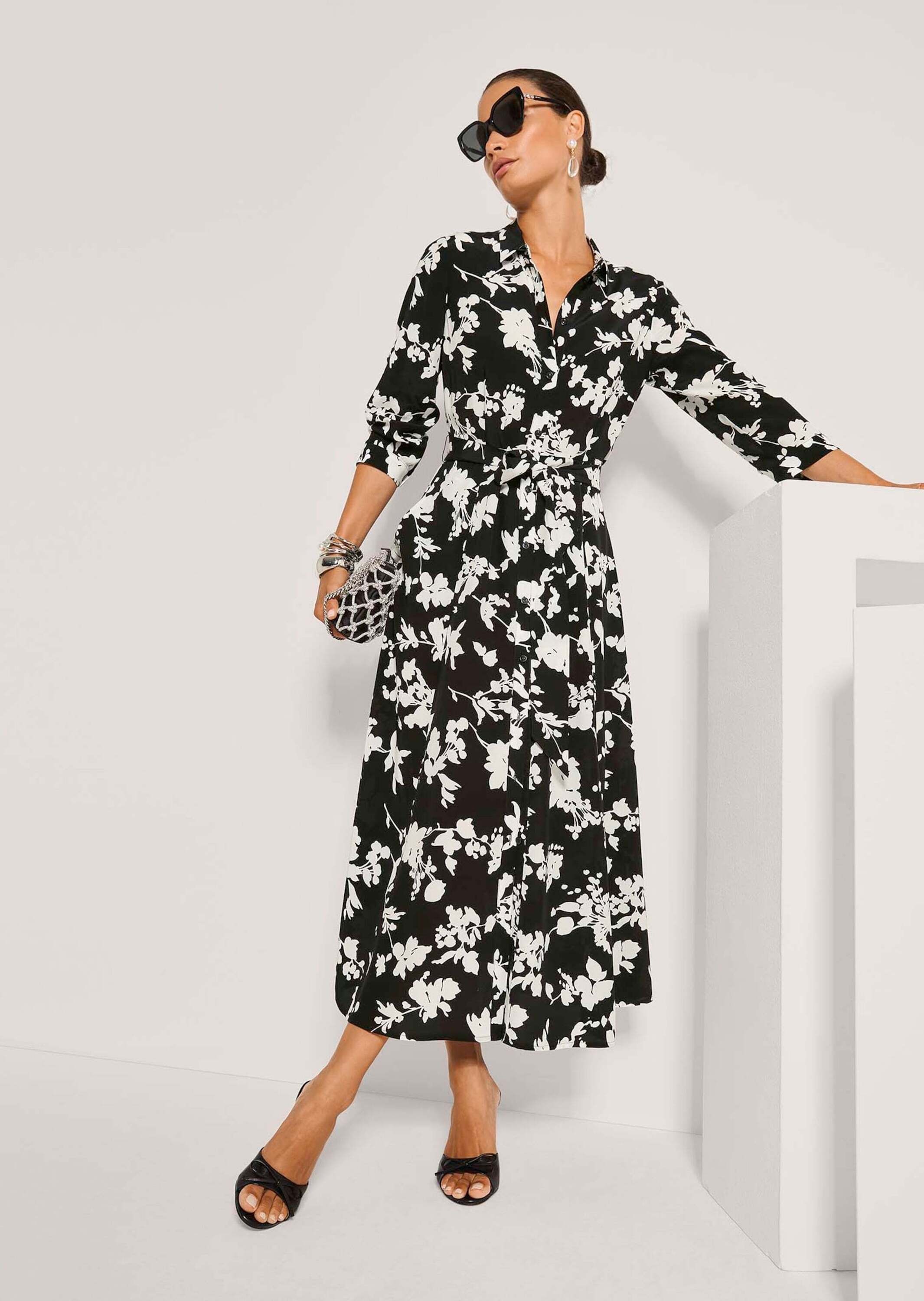 MADELEINE Midikleid »Kleid Langes Druckkleid«