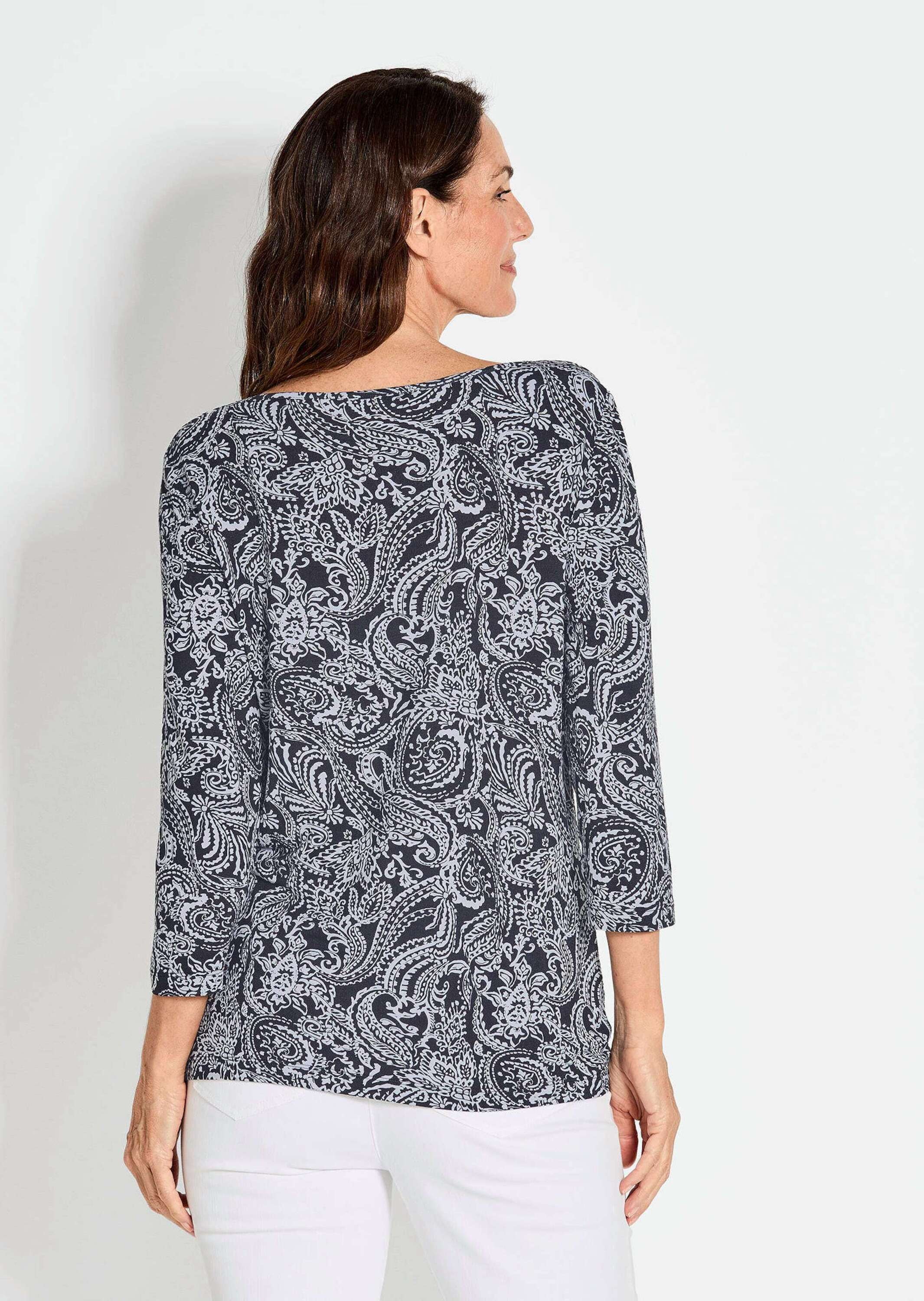 GOLDNER Print-Shirt »Kurzgröße 3/4-Arm-Shirt mit Paisleymuster«