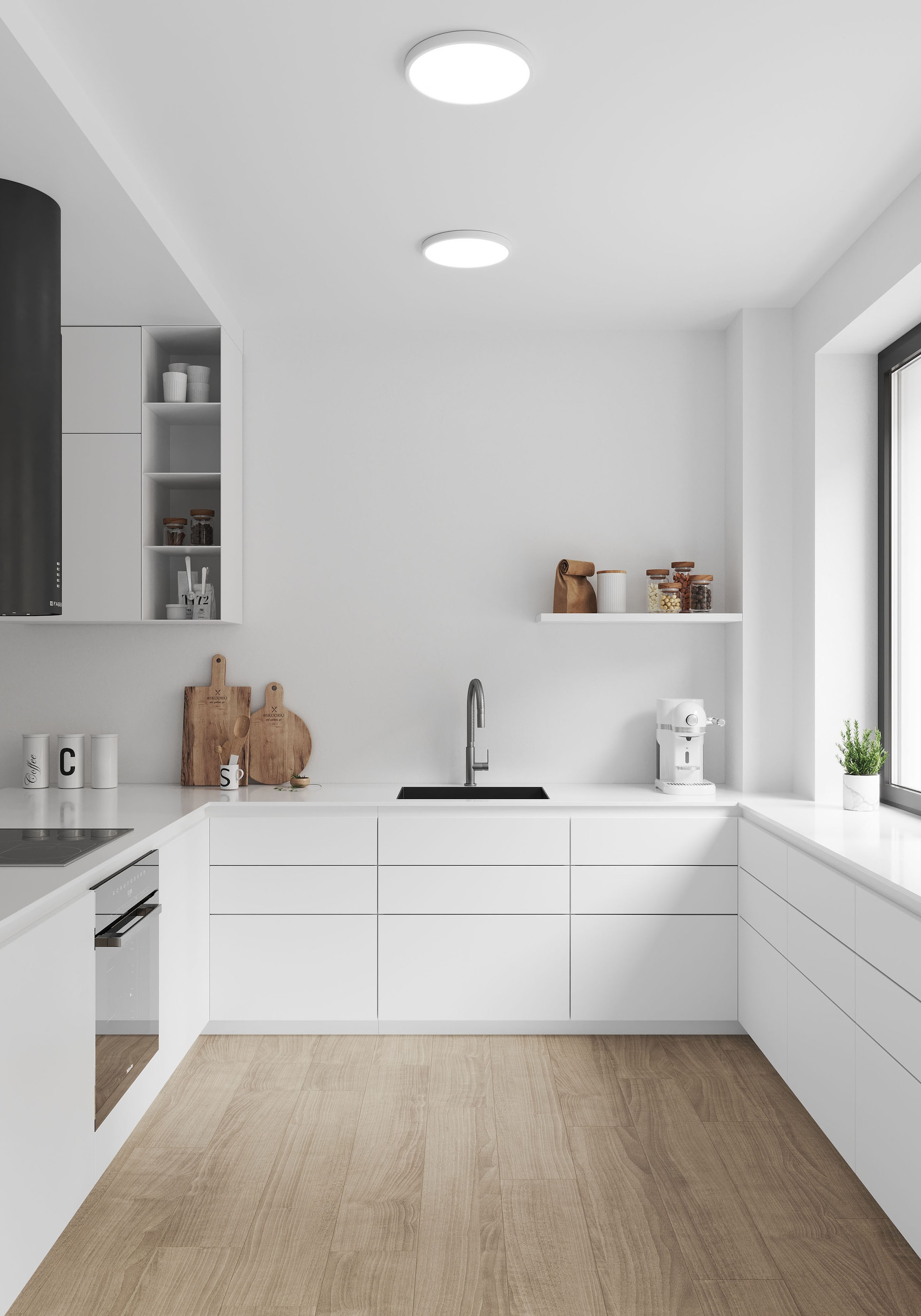 Nordlux LED Deckenleuchte »OJA«, Leuchtmittel LED-Modul | LED fest integriert, inkl. 17 W LED, 1600 Lumen, inkl. Bewegungsmelder