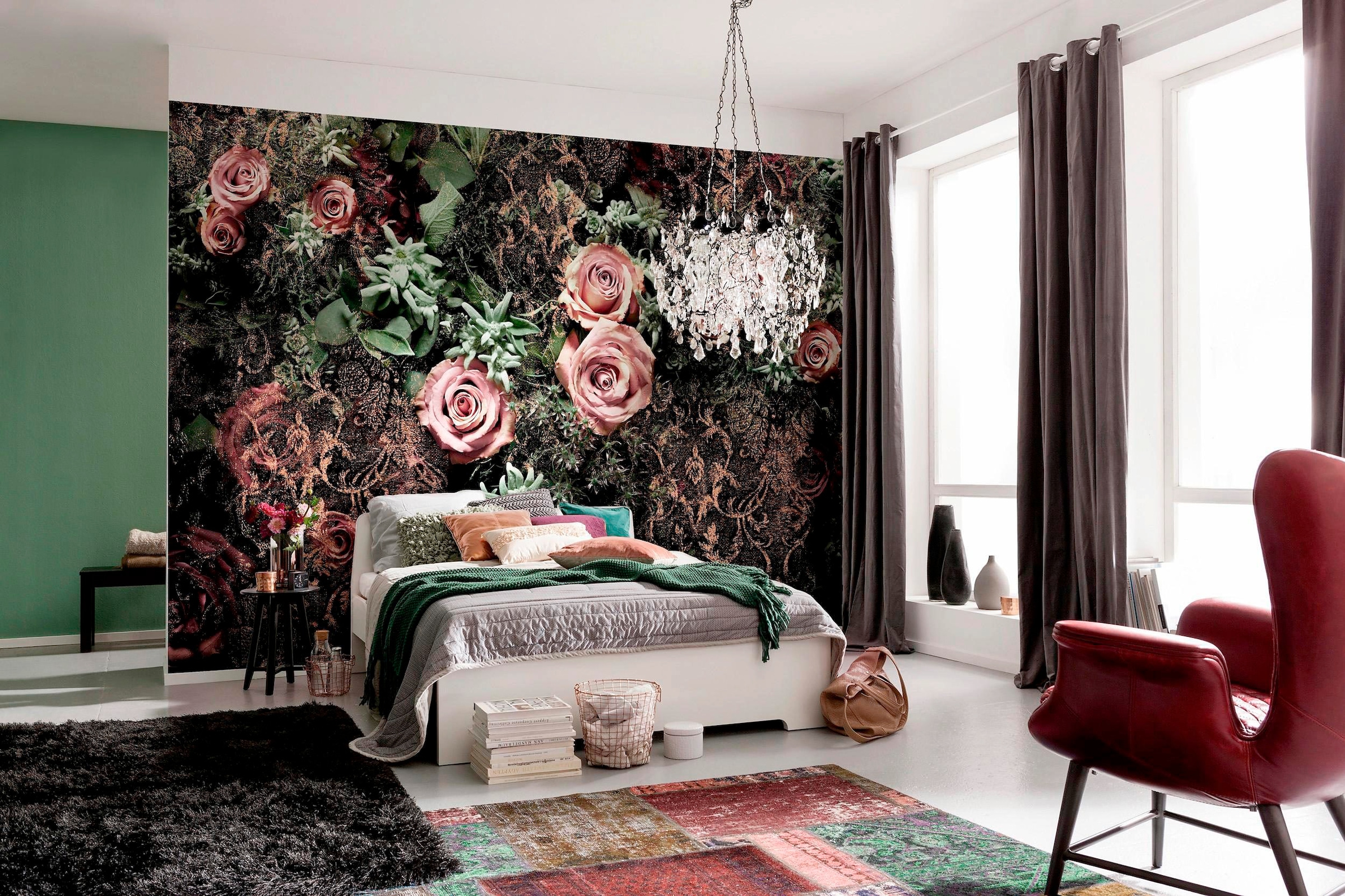 Komar Fototapete »Velvet - Größe 368 x 254 cm«, bedruckt, Wohnzimmer, Schlafzimmer