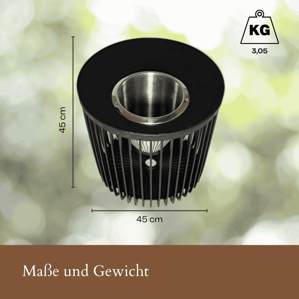 COOTAB Cooler Table Beistelltisch »Beistelltisch mit Edelstahl-Weinkühler Copenhagen 45 cm schwarz« 1 Stk. tlg.