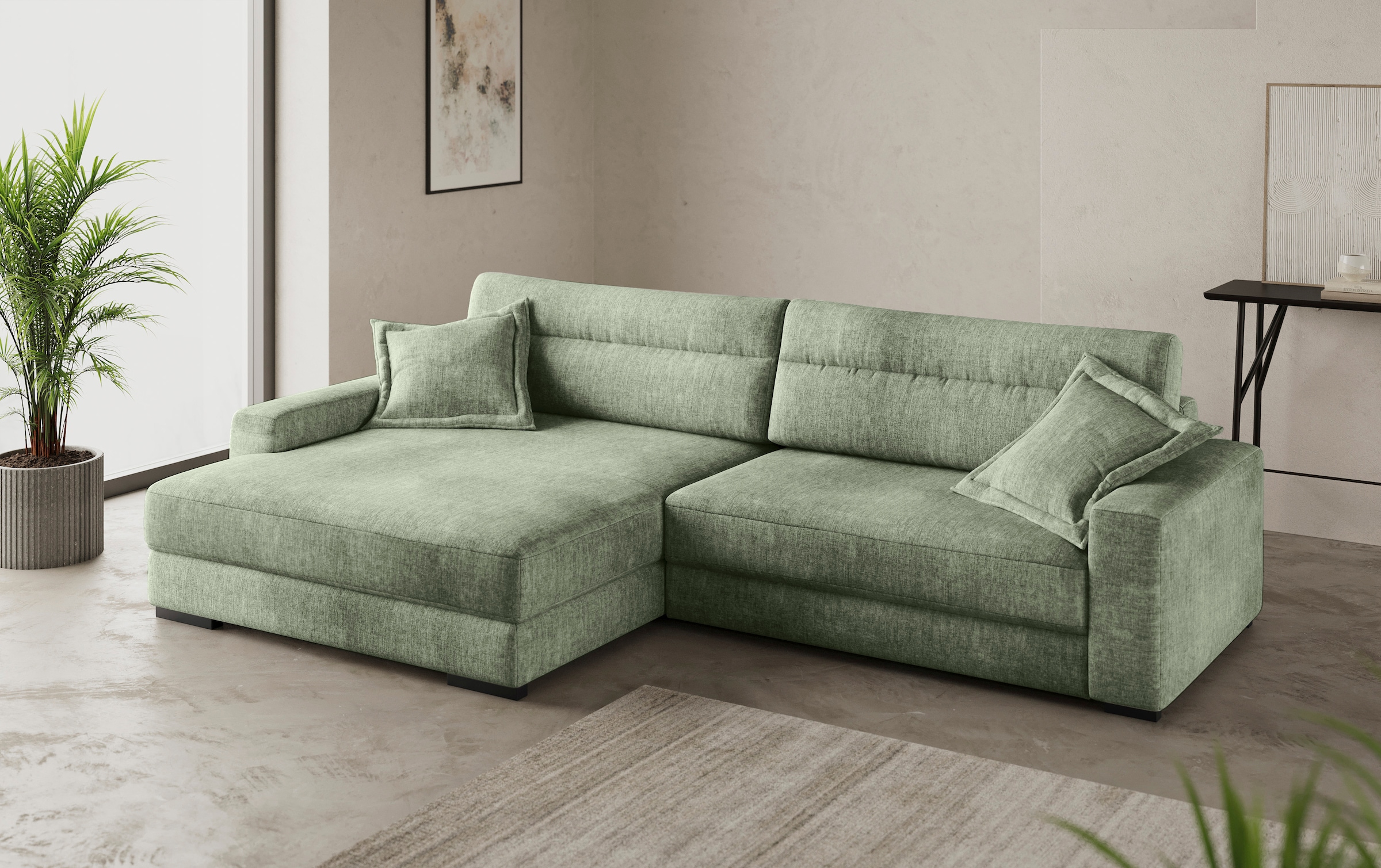 Mr. Couch Ecksofa »Marcello L-Form«, inklusive EasyBett und Bettkasten