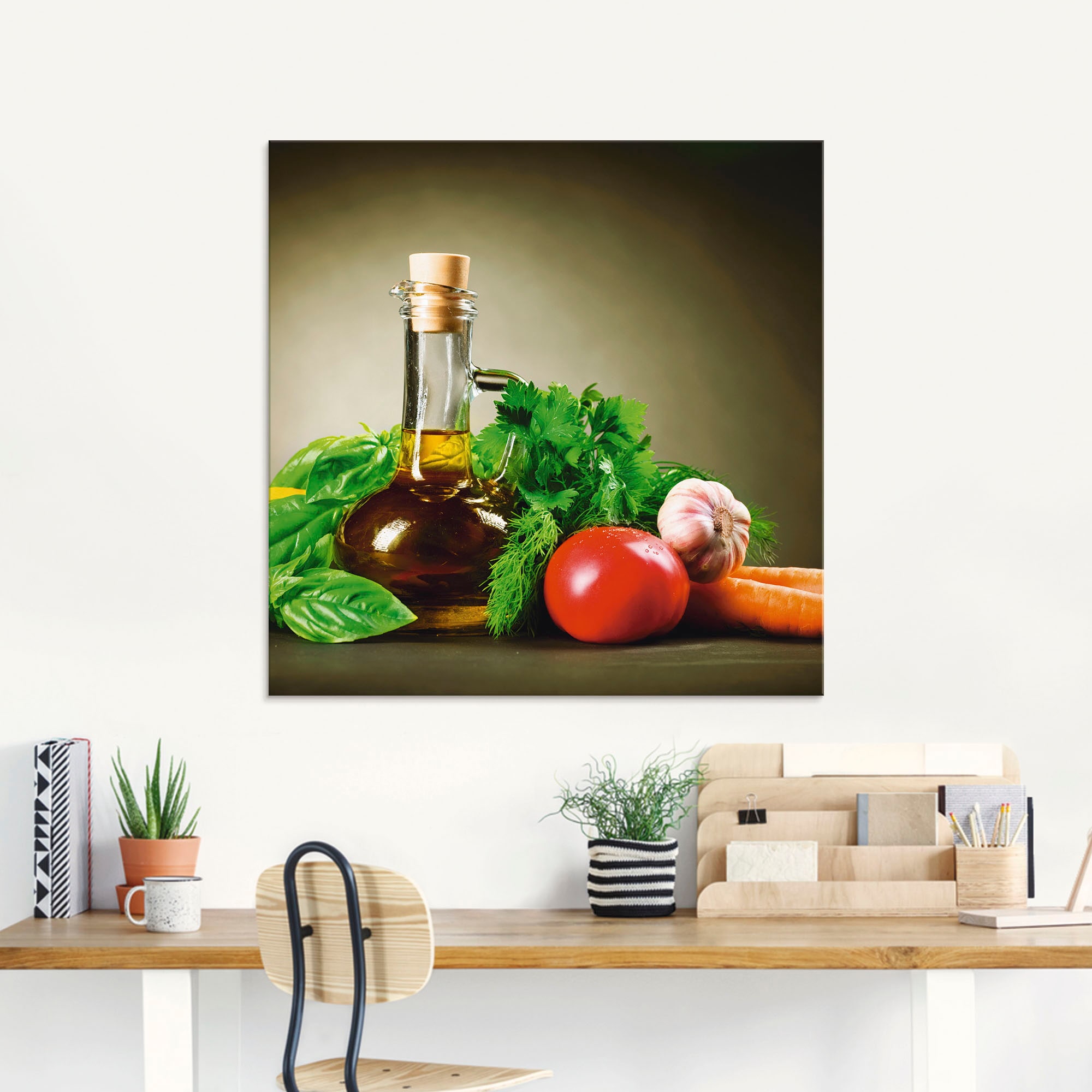 Artland Glasbild »Gesundes Gemüse und Gewürze« Lebensmittel 1 Stk. tlg. in verschiedenen Größen