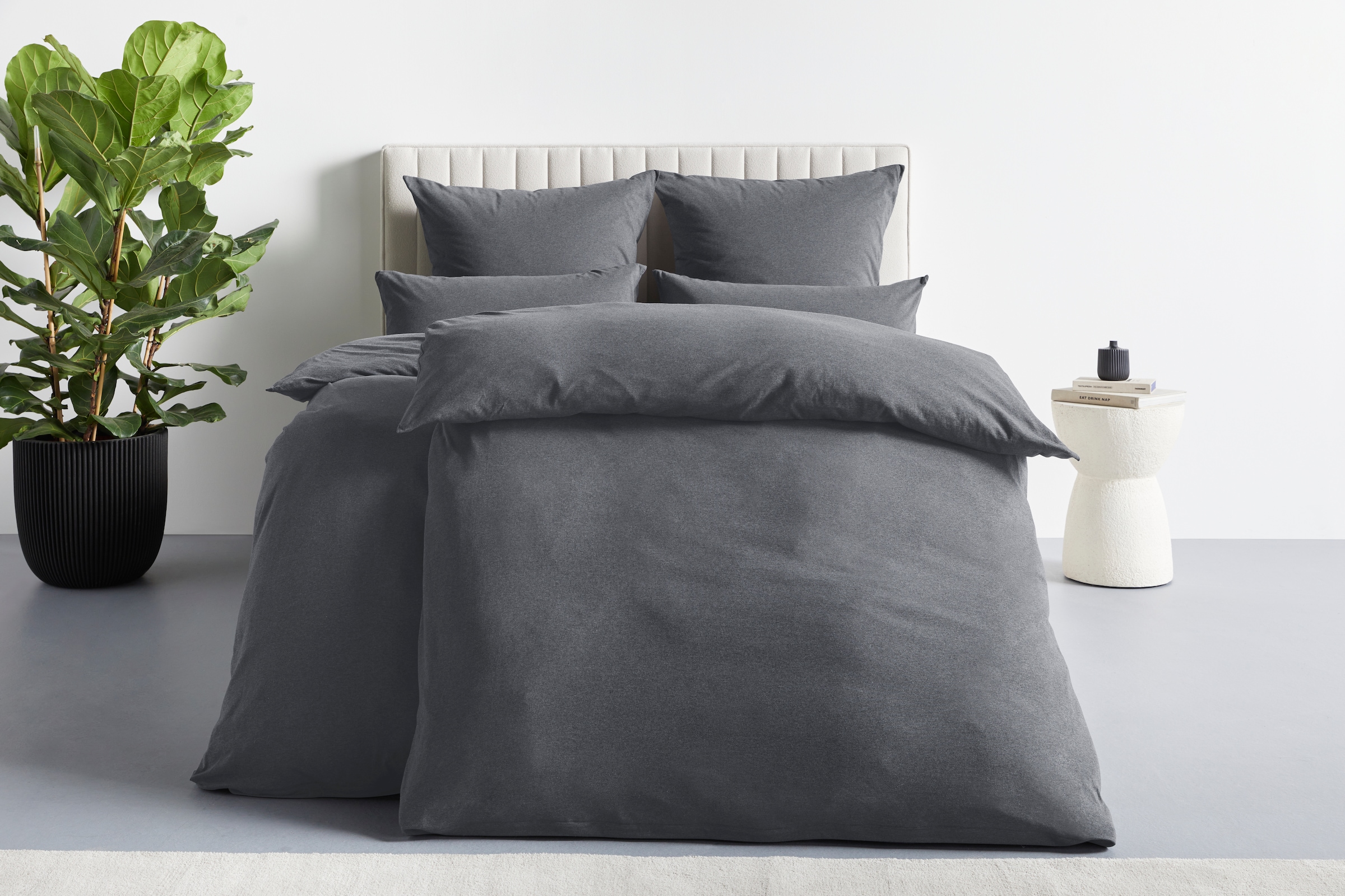 my home Bettwäsche »Valje« 2 Stk. tlg. NEUHEIT: ab Größe 135x200 cm, Jersey Qualität in Melange-Optik