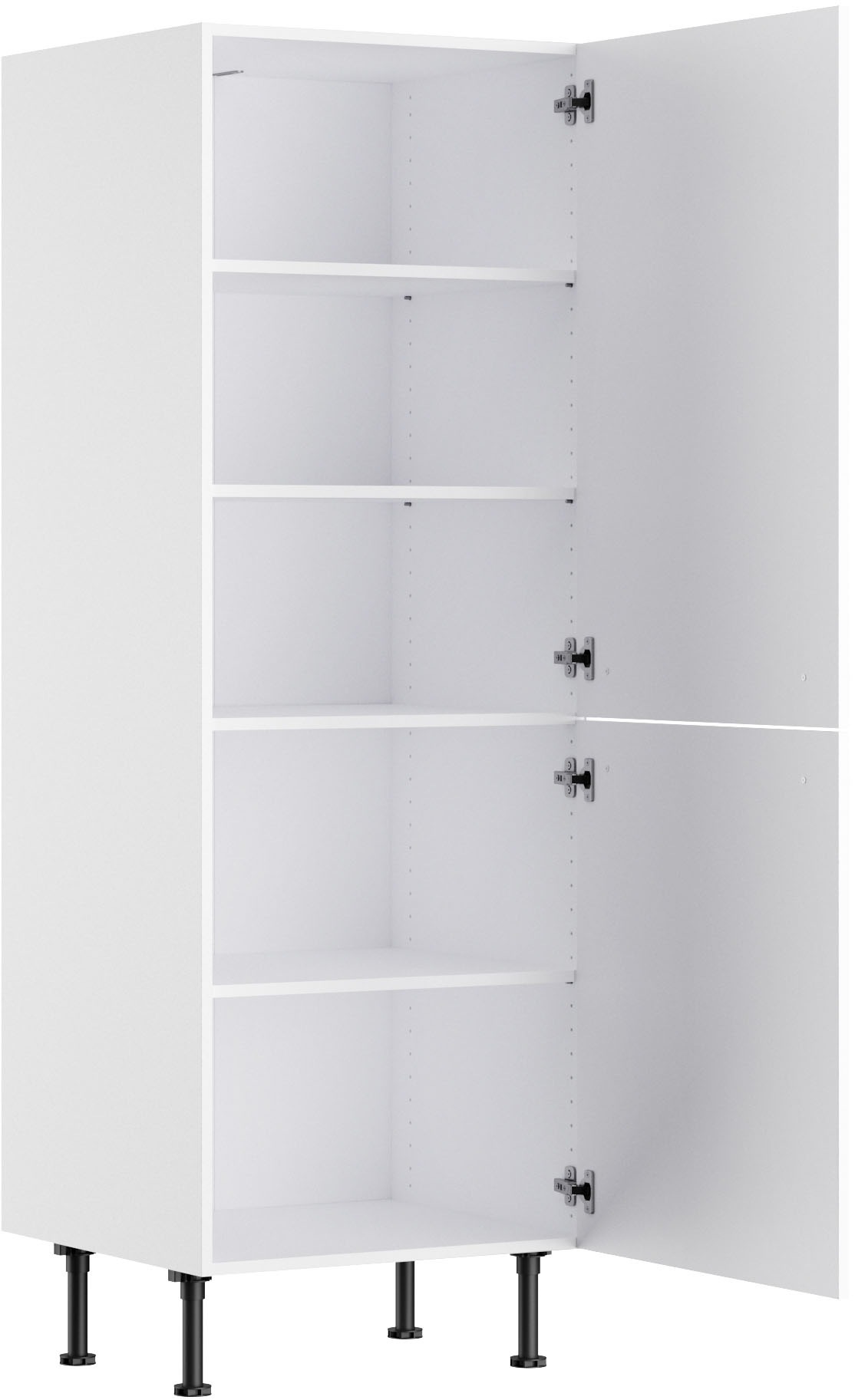 KOCHSTATION Midischrank »KS-Bern2«, Breite 60 cm, Höhe 176,6 cm, 2 Türen verlascht, 3 Einlegeböden