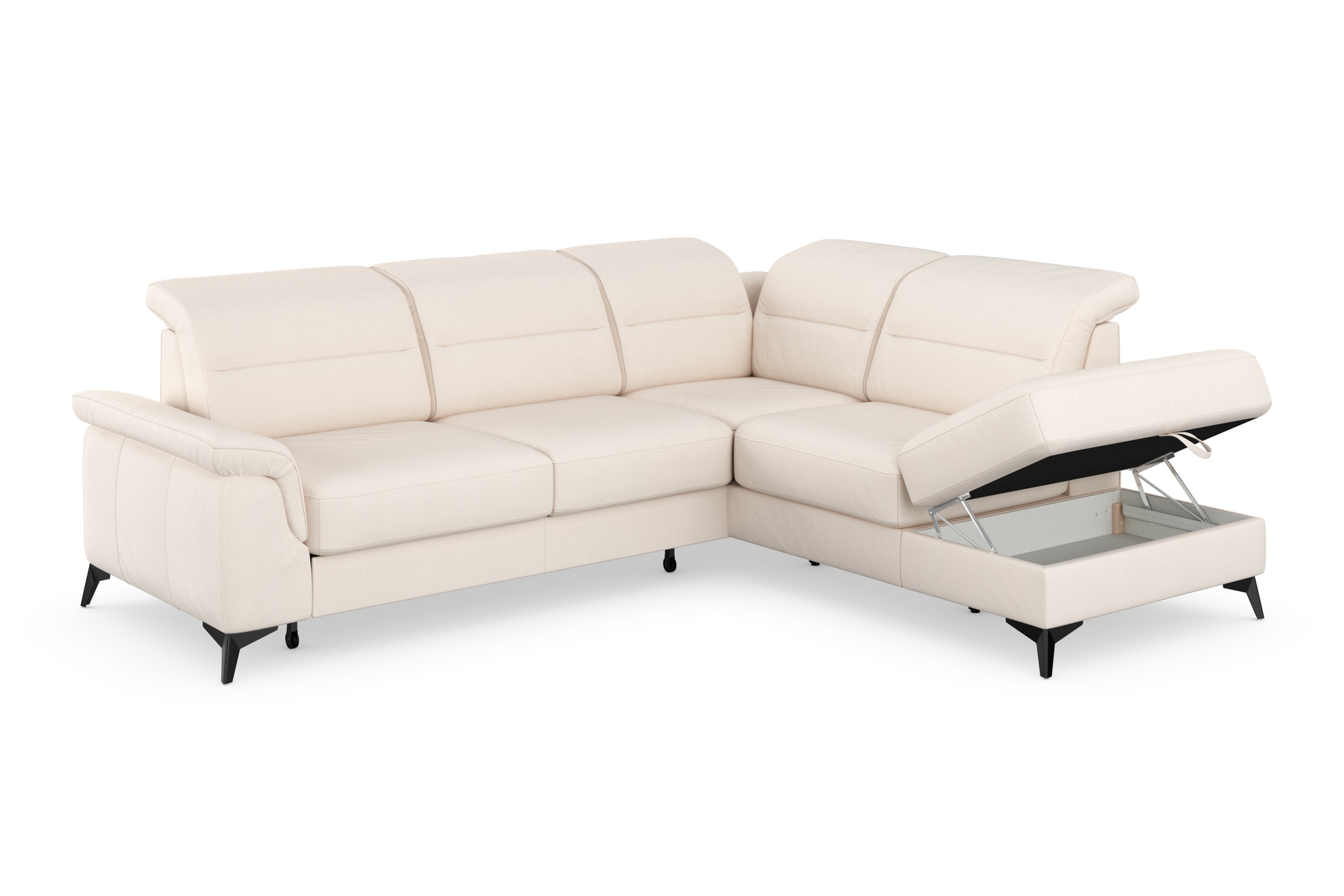 sit&more Ecksofa »Sinatra L-Form«, mit Ottomane, optional mit Kopfteilverstellung und Armteilfunktion