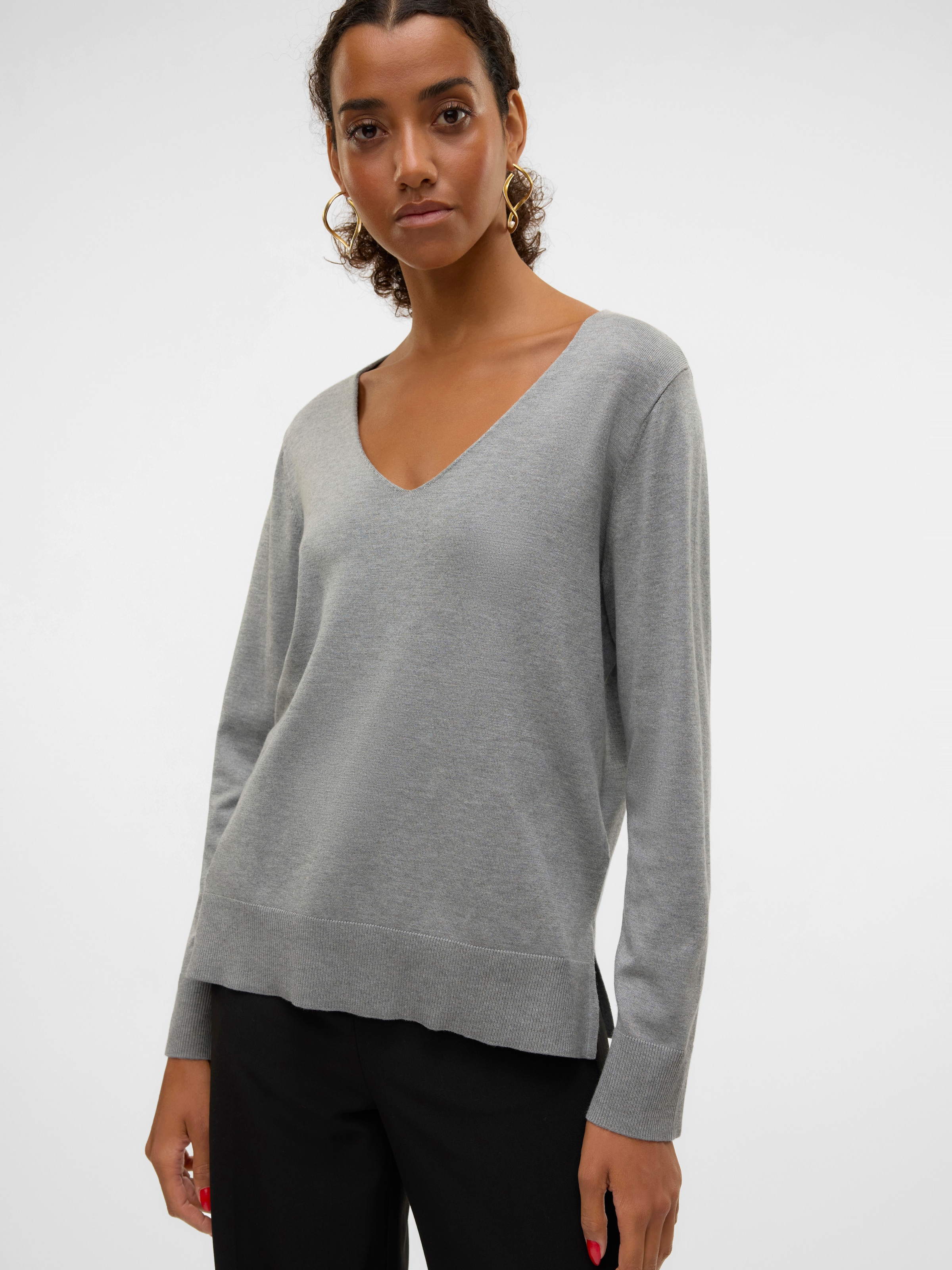 Vero Moda Strickpullover »VMSILJE LS V-NECK PULLOVER GA NOOS«