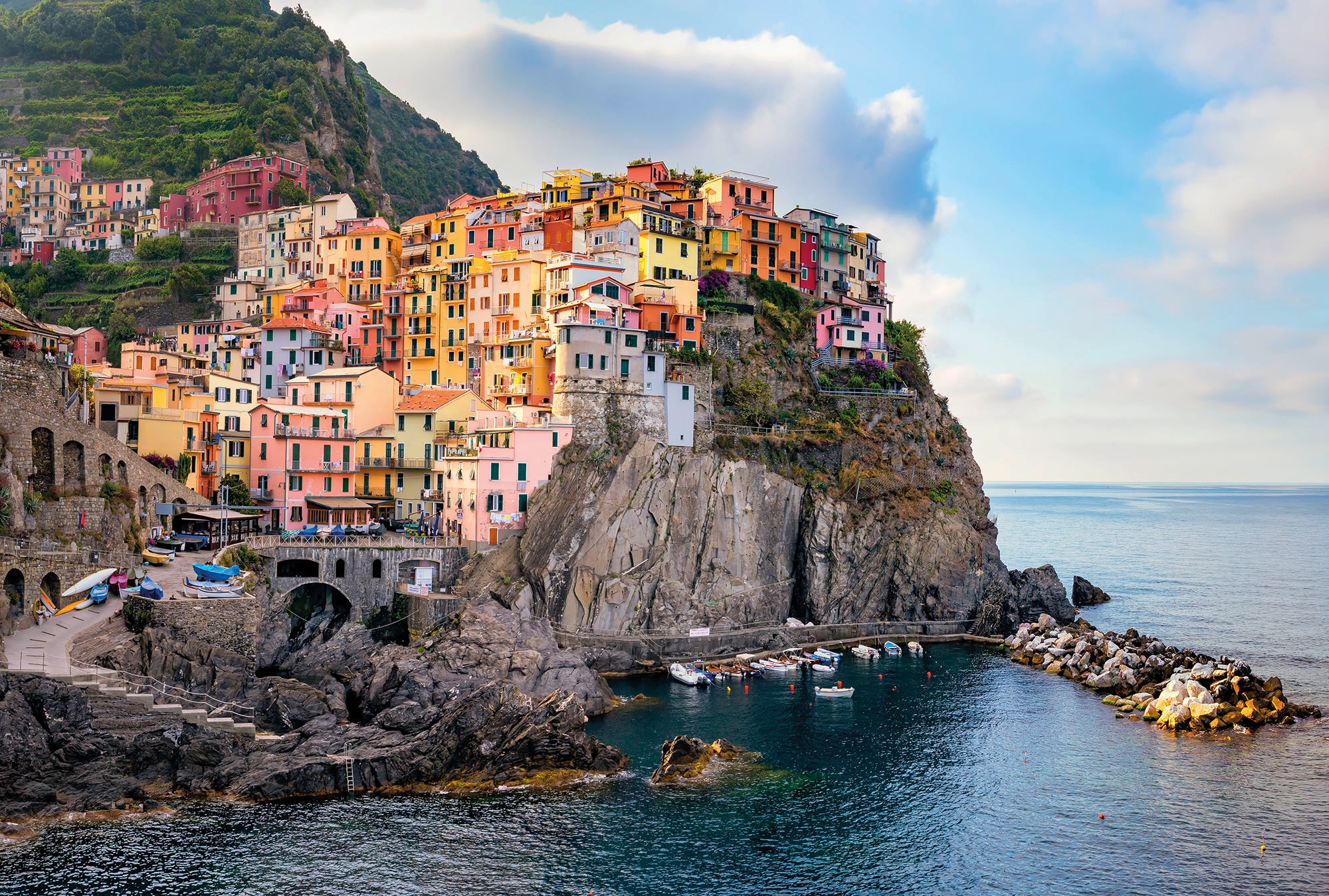 Komar Fototapete »Vlies - Cinque Terre - Größe 368 x 248 cm«, bedruckt, Wohnzimmer, Schlafzimmer