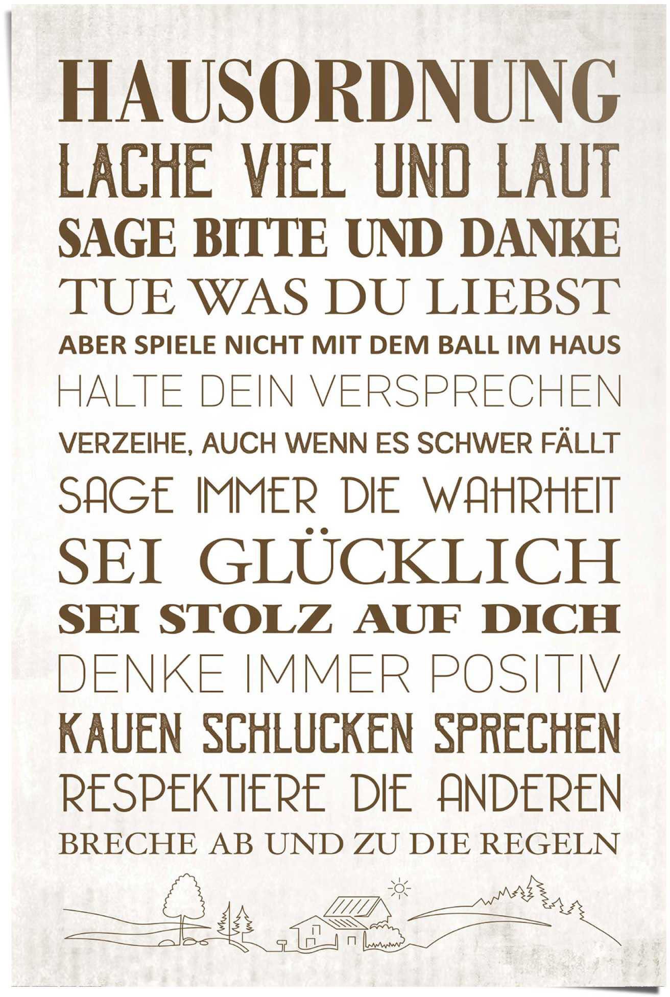 Reinders! Poster »Hausordnung«