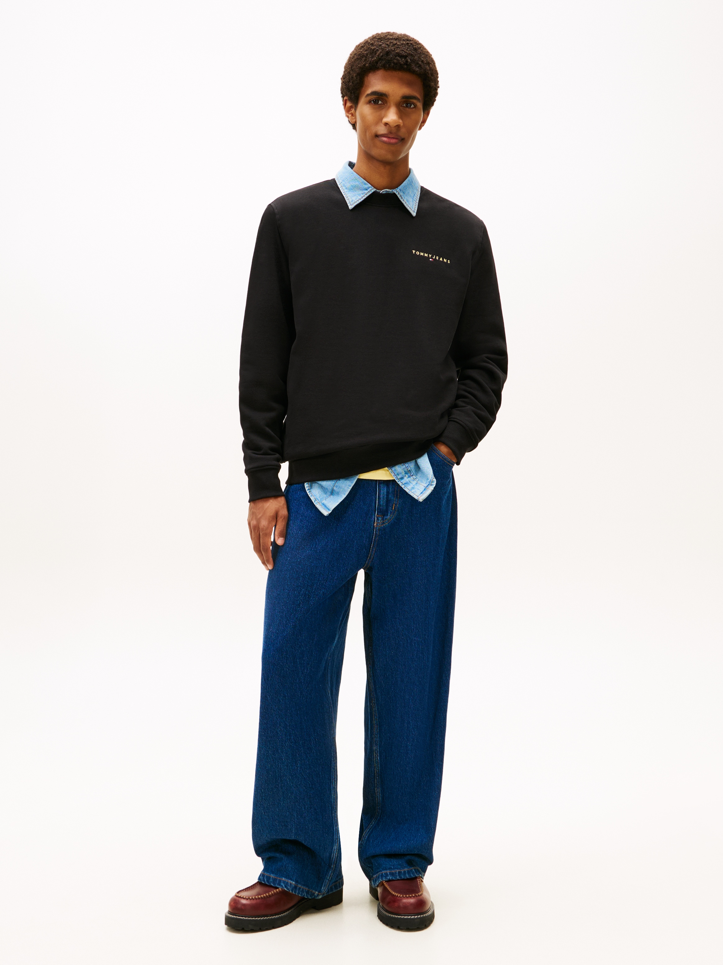 Tommy Jeans Sweatshirt »TJM REG LINEAR CREW EXT«, mit Logostickerei
