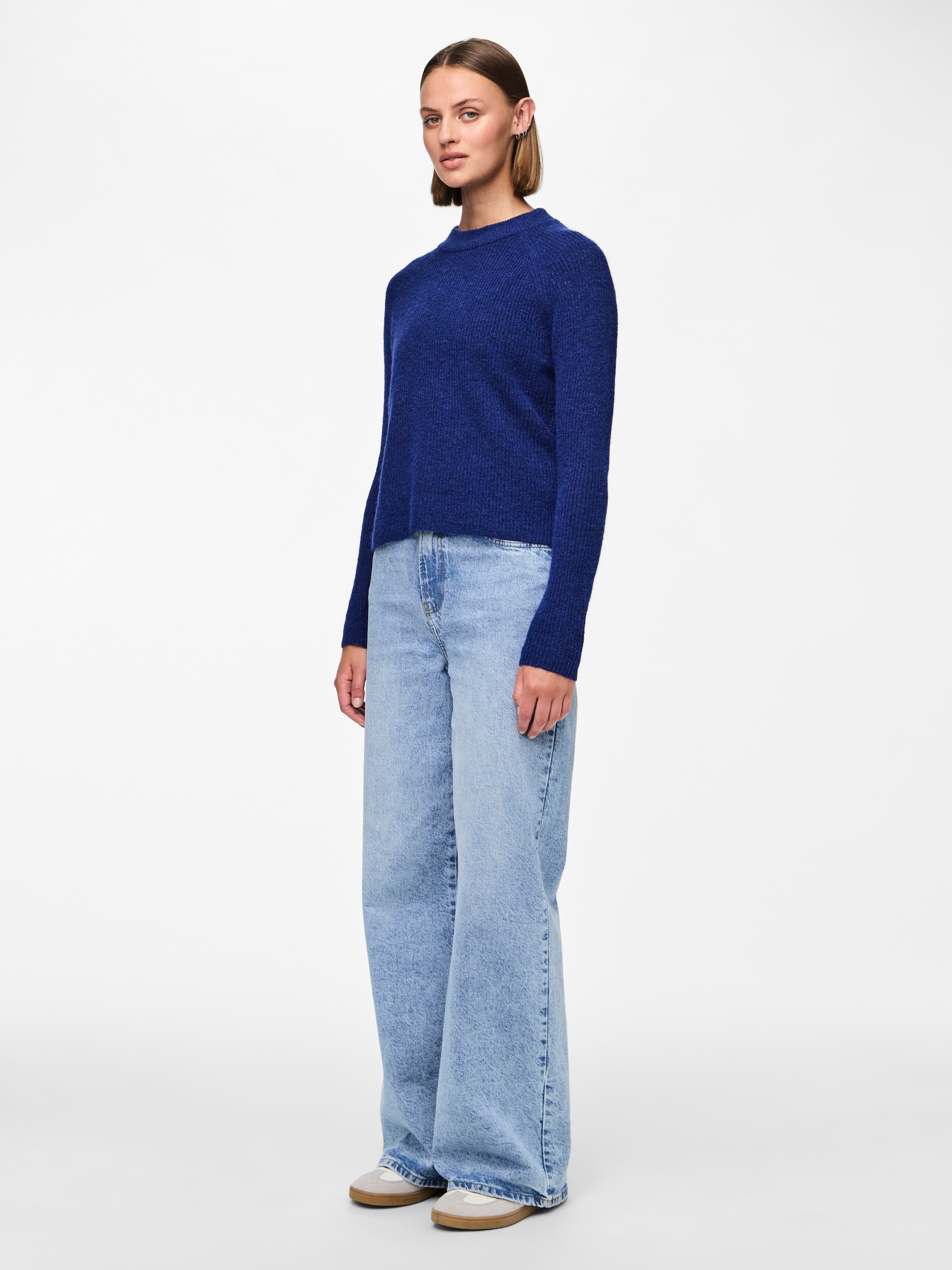 pieces Rundhalspullover »PCELLEN LS O-NECK KNIT NOOS BC«
