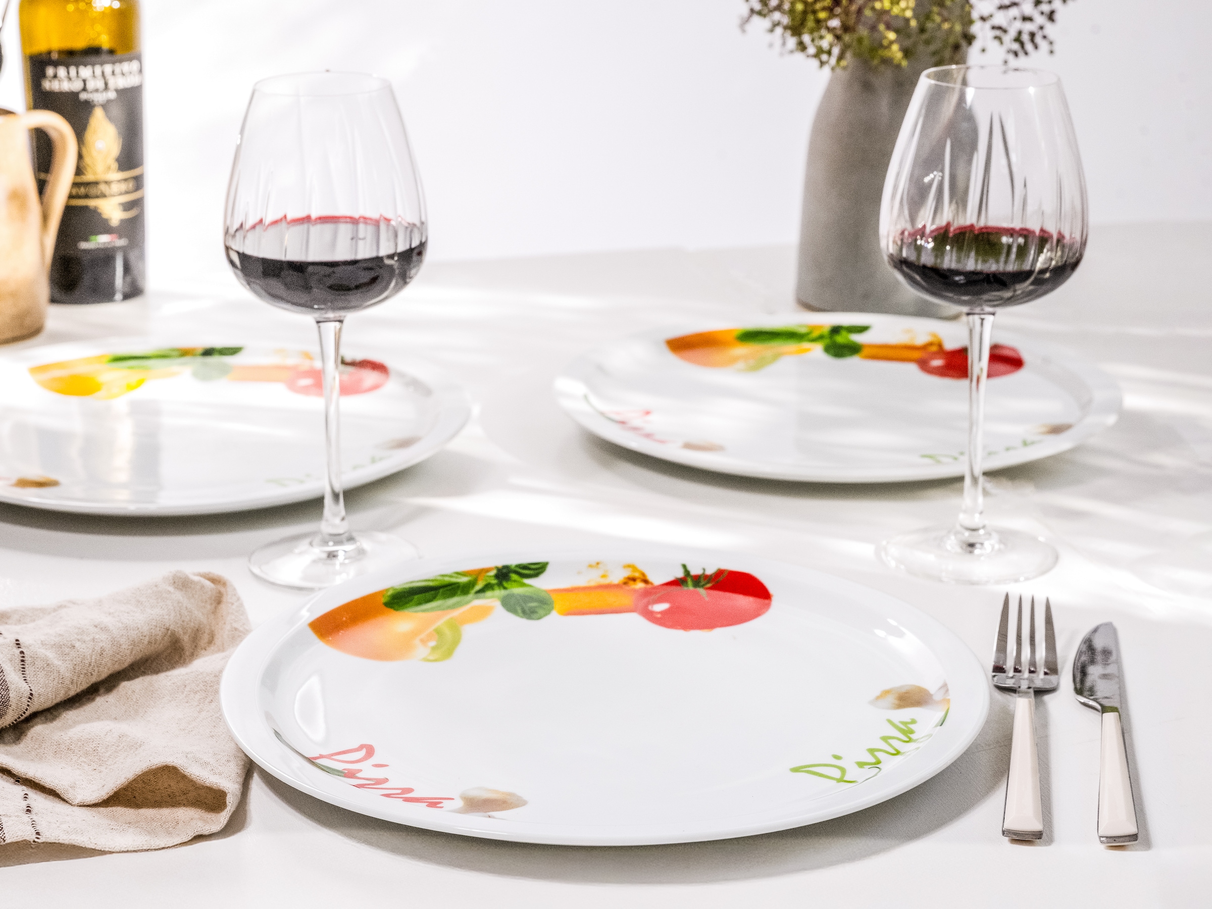 CreaTable Pizzateller »Milano Pizza, Teller-Set, 4-tlg.« Italienische Eleganz, Vielseitig einsetzbar