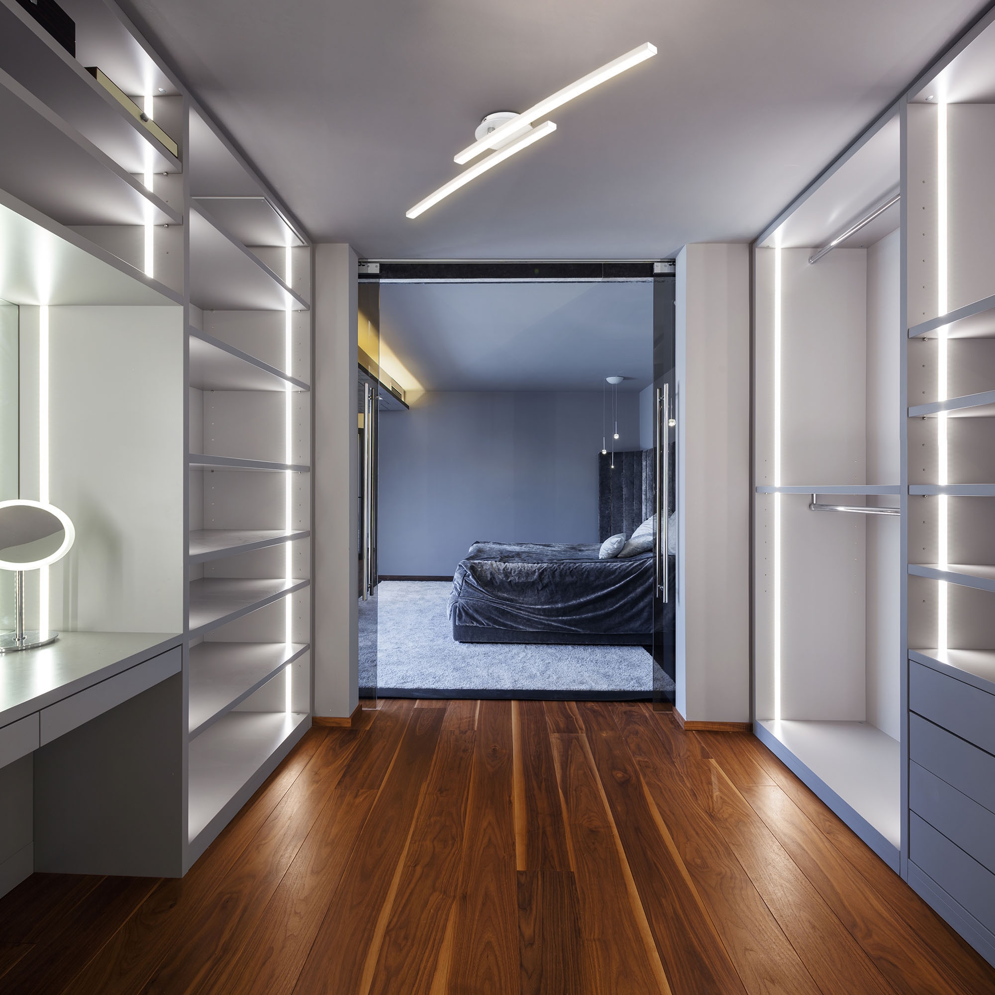 B.K.Licht LED Deckenleuchte »BK_DL1488 Deckenlampe, 12W, 3000K warmweißes Licht, 1100 Lm«, 2 flammig, Leuchtmittel LED-Modul | LED fest integriert, 2-flammig, Geschwungene-Optik, Schwenkbar, Weiß