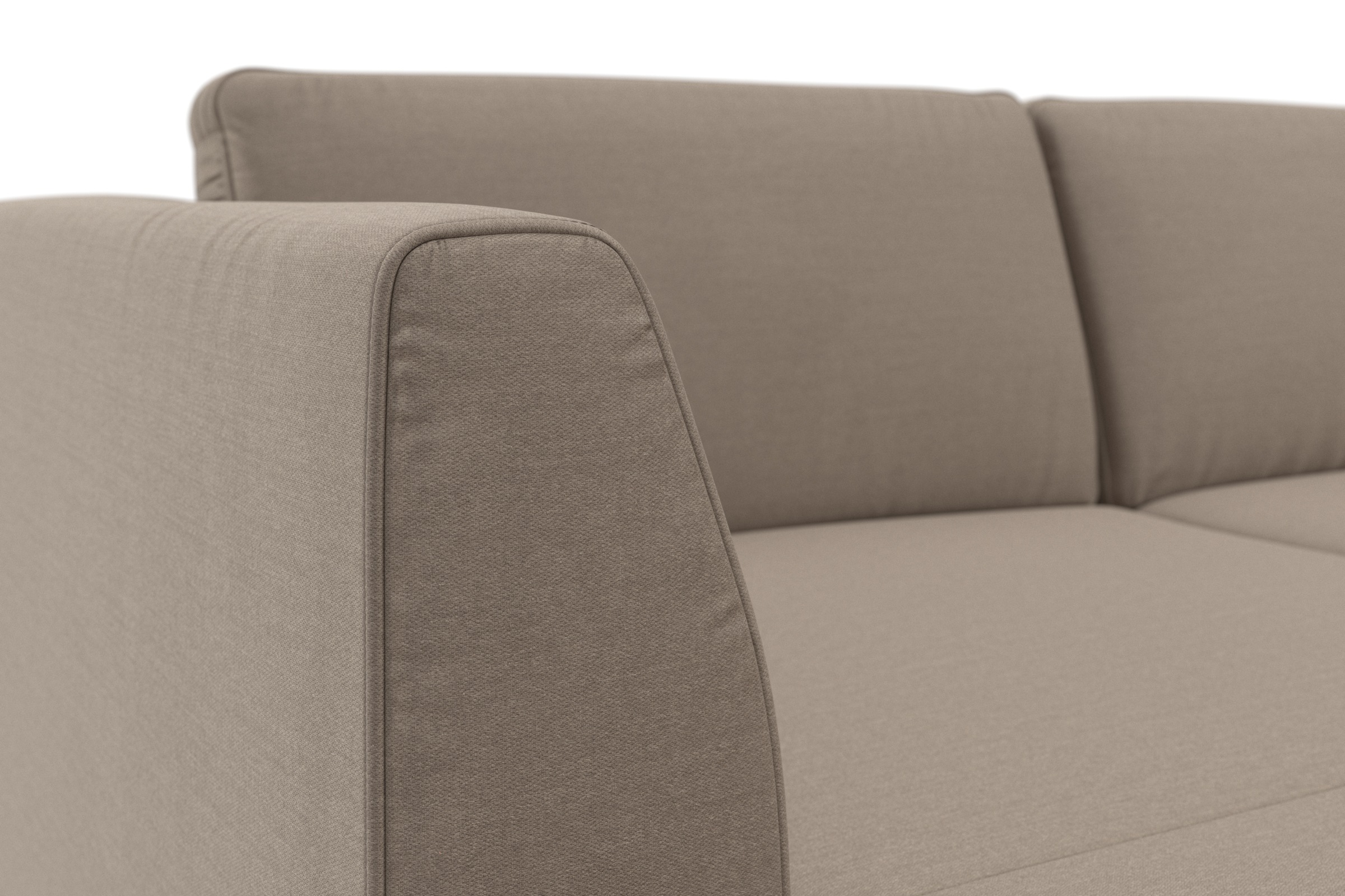 sit&more Wohnlandschaft »Olsen U-Form«, inklusive Sitztiefenverstellung, wahlweise mit Bettfunktion, 15cm hoch