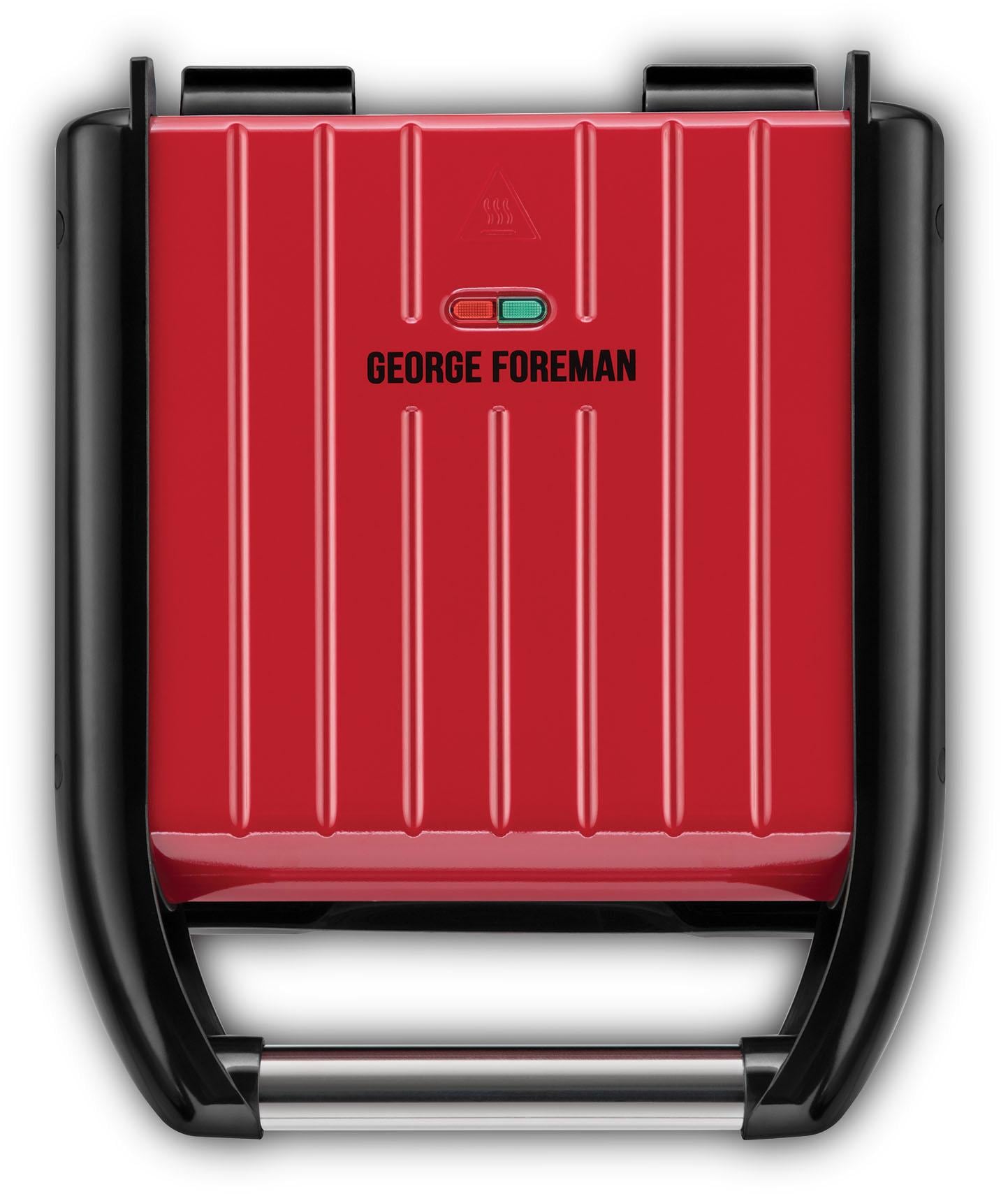 George Foreman Kontaktgrill »Steel Compact Fitnessgrill rot 25030-56«, 1200 W