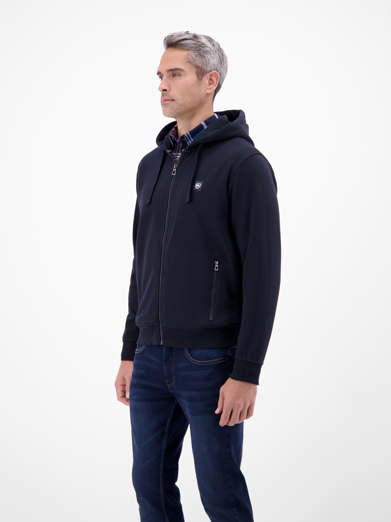 LERROS Sweatjacke »Hoodie Sweat-Jacke« Kapuzensweatjacke mit Tunnelzug und seitlichen Reißverschlusstaschen